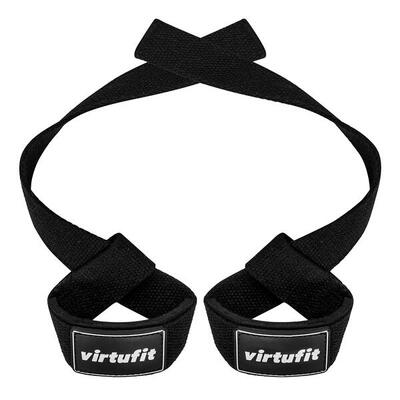 Straps - padded lifting straps - katoen - zwart
