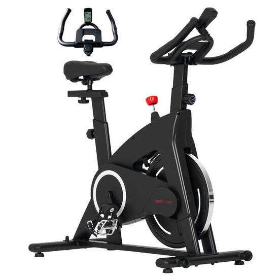 SPORTNOW Cyclette Magnetica con Volano 10 kg Sedile e Manubrio Regolabili Nero