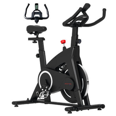 SPORTNOW Cyclette Magnetica con Volano 10 kg. Sedile e Manubrio Regolabili Nero