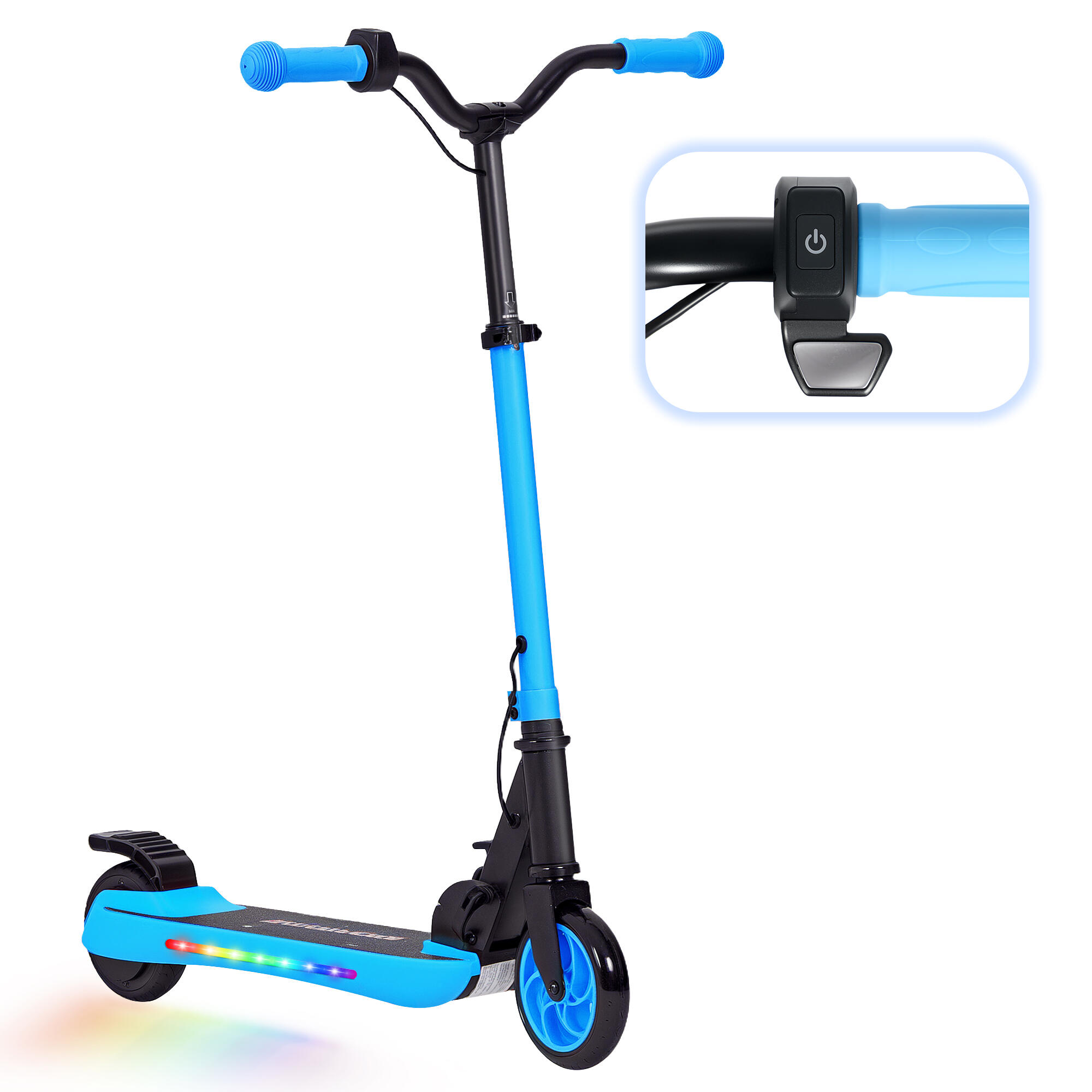 SPORTNOW Trotinete elétrica para crianças 74x52x83-87 cm azul SPORTNOW