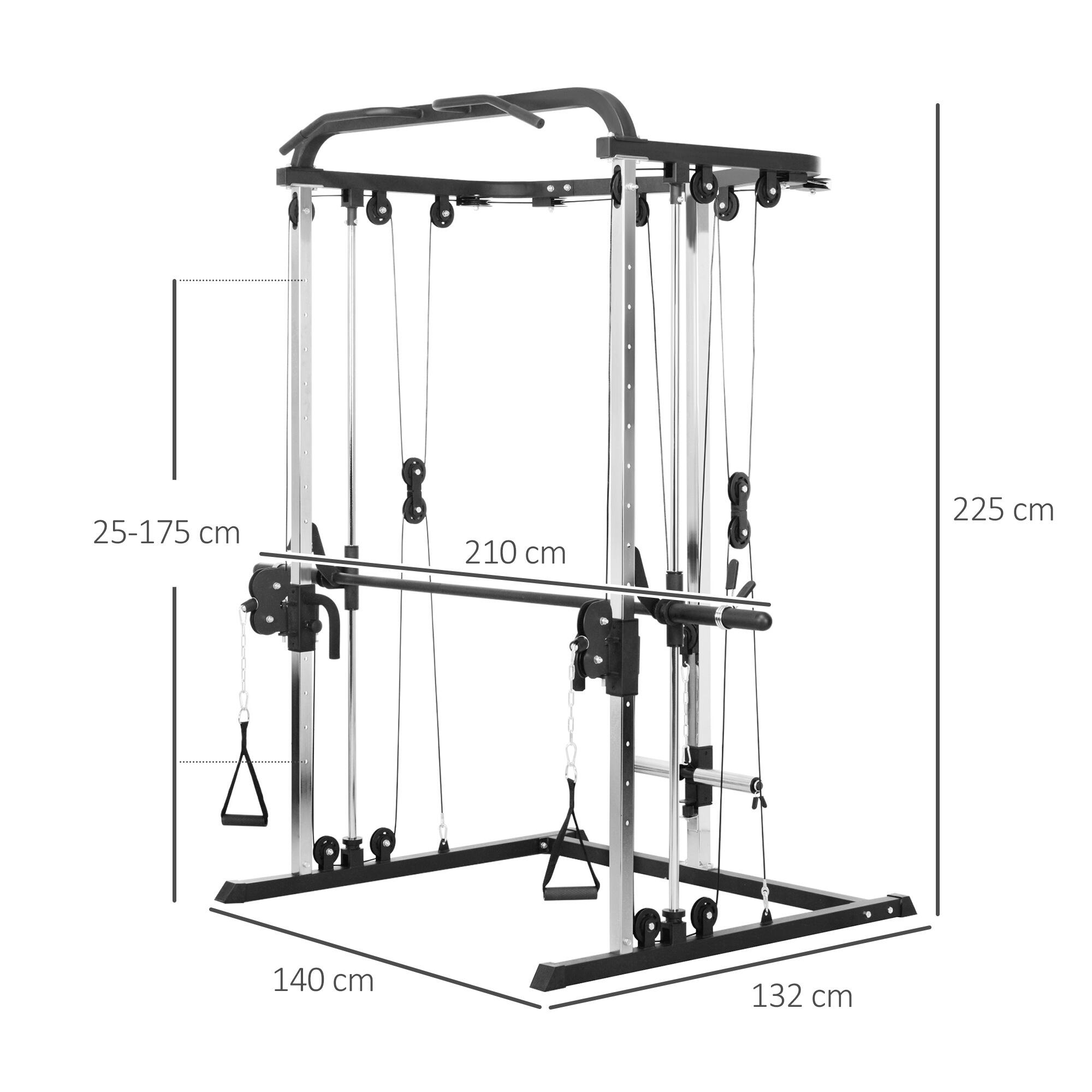 Máquina de Multiestación SPORTNOW 210x132x225 cm Negro 3/8