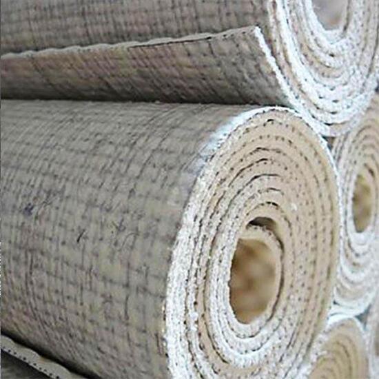 Tappeto yoga - Gomma naturale di juta - eco-design artigianale - 4 mm bianco