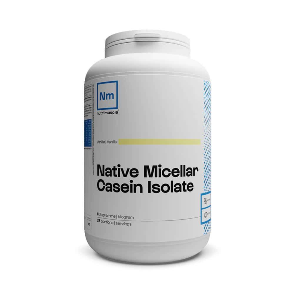 NUTRIMUSCLE Caseïne - Native Micellair Caseïne-isolaat 92% (1kg) - Vanille