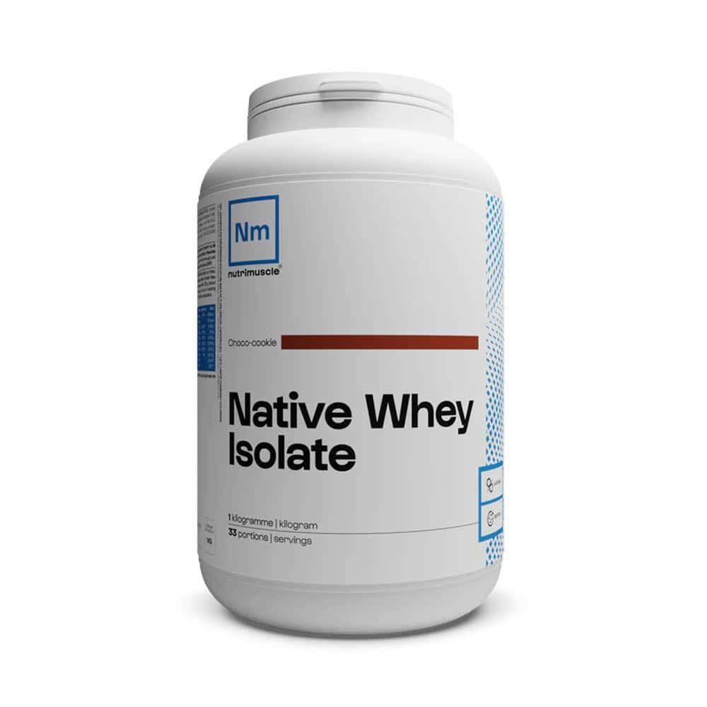 NUTRIMUSCLE Wei-isolaat - Wei-native Isolaat (1,2kg) - Chocolade