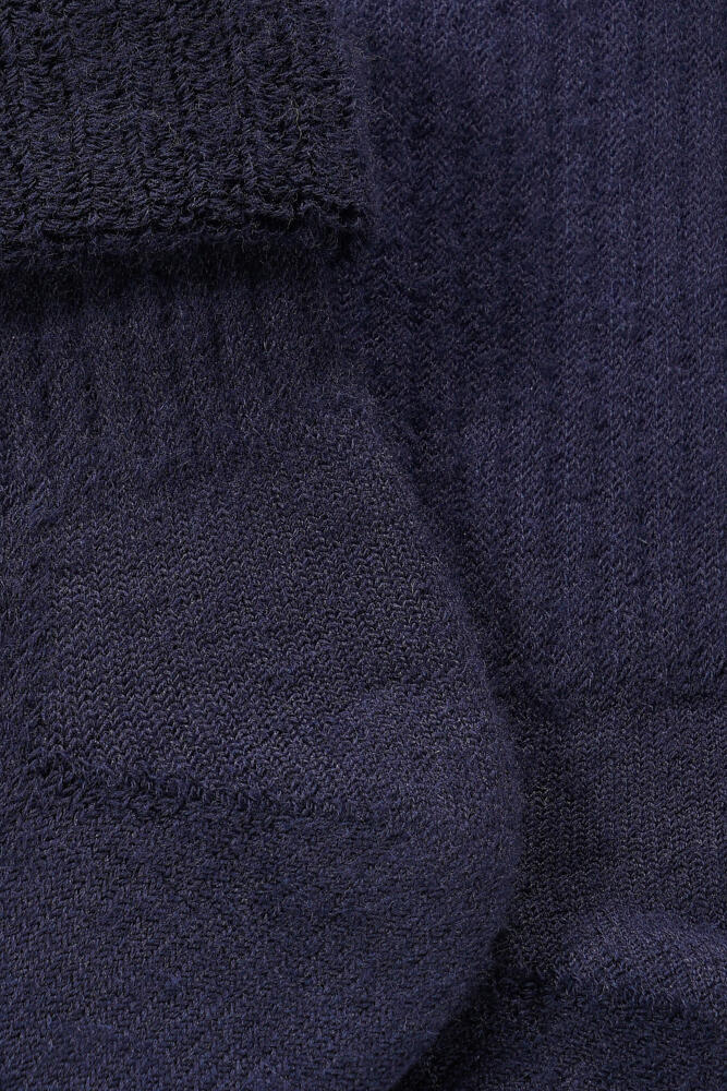 S29 Lot de 3 Paires de Chaussettes en Laine Mérinos Marine 3/3