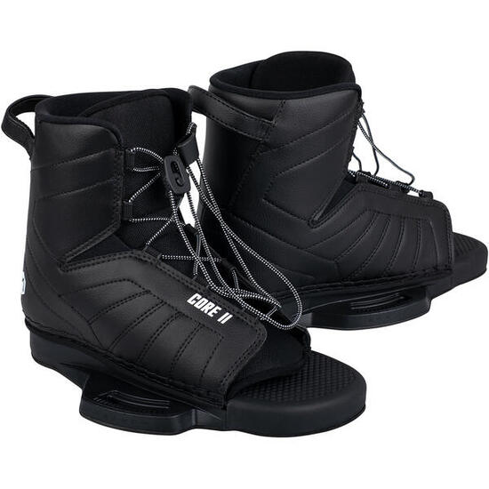 Wakeboard Bindung Core Open-Toe Schnürung Herren/Damen schwarz