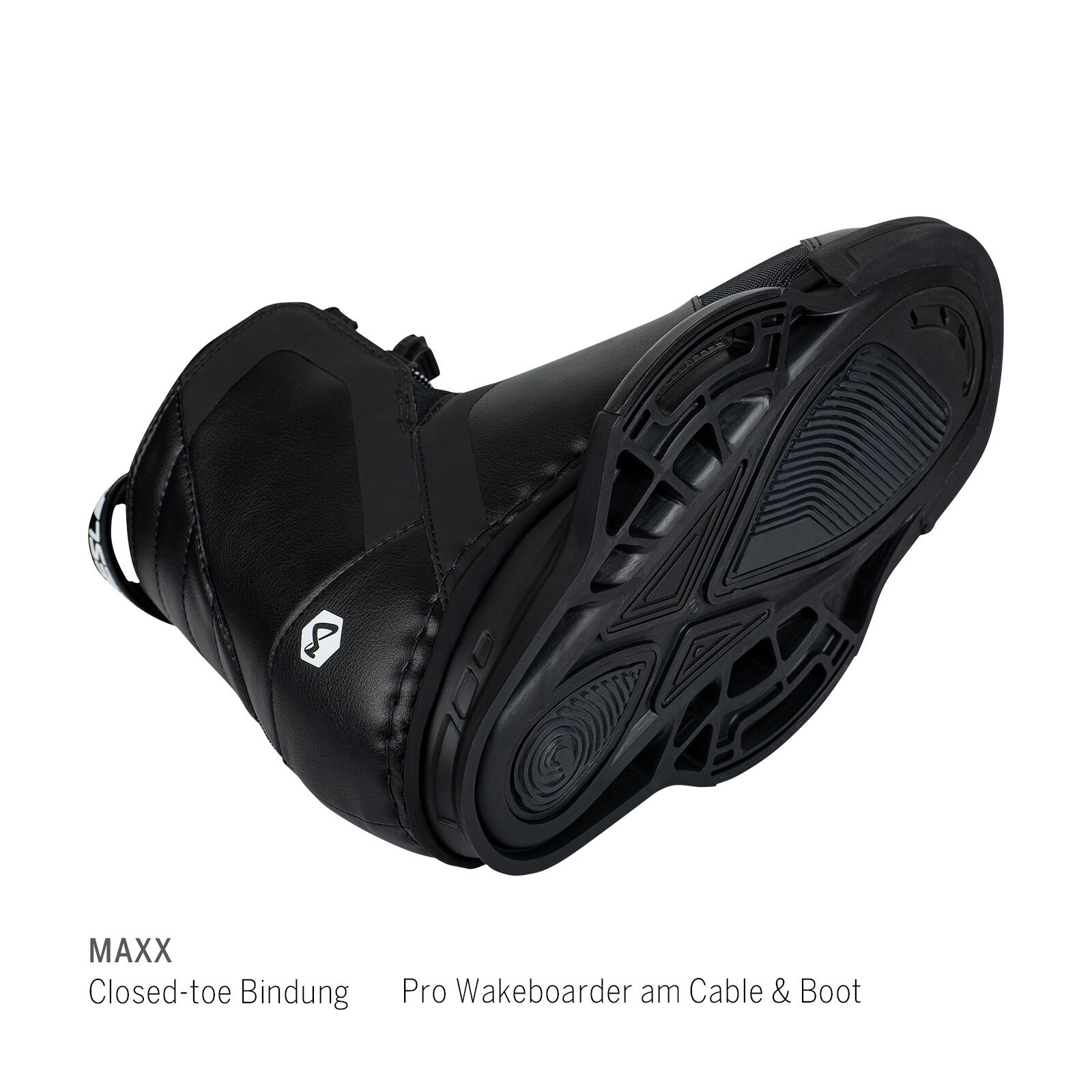 Wakeboard Bindung Maxx Closed-Toe Herren/Damen schwarz 3/7