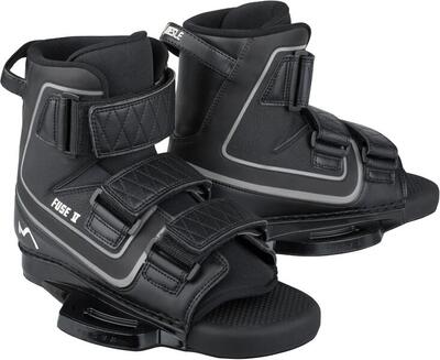 Wakeboard Bindung Fuse Open-Toe Klettverschluss Herren/Damen schwarz