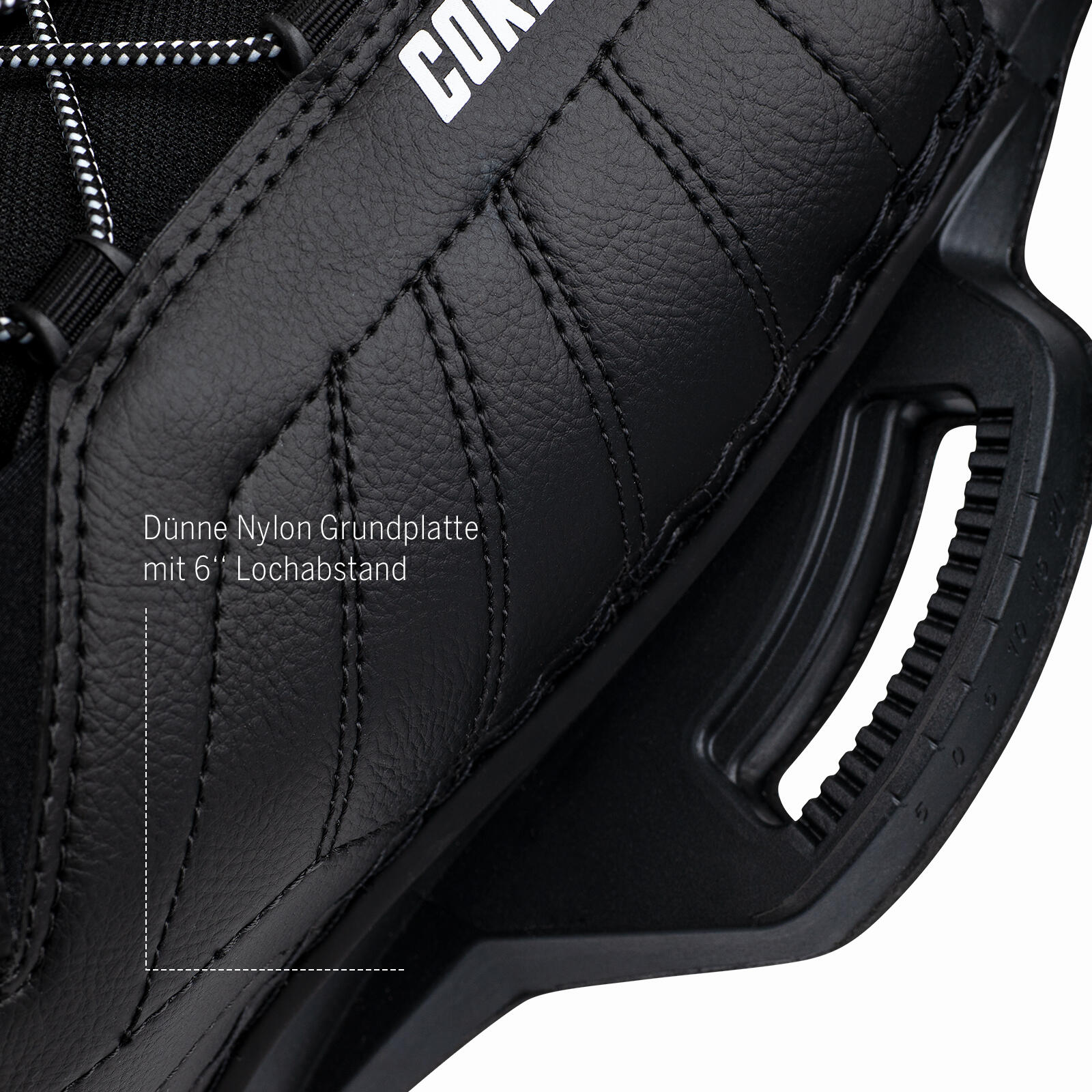 Wakeboard Bindung Core Open-Toe Schnürung Herren/Damen schwarz 6/7