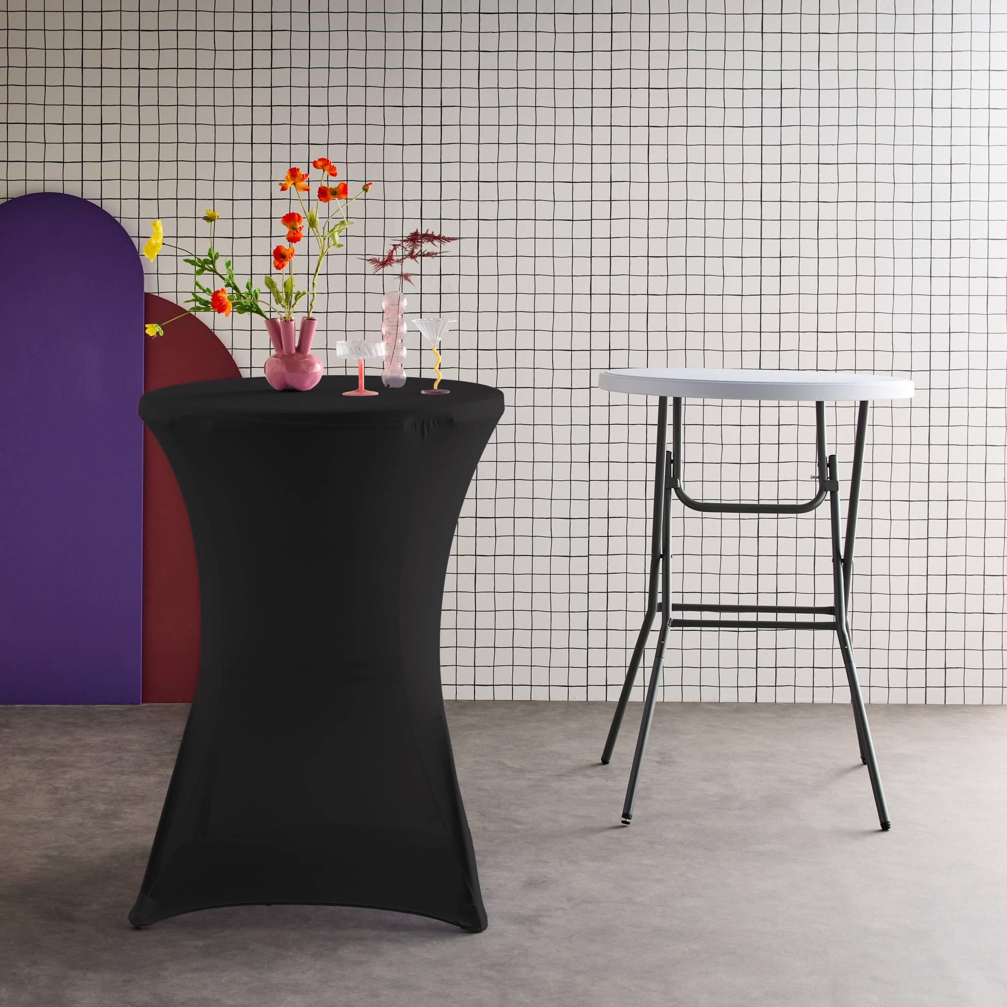 2er Set Party Stehtische GALA Partytisch Klappbar 80cm x 110cm + 2 Hussen 2/6