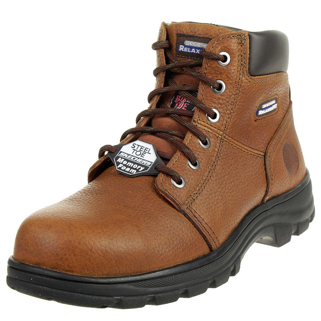 SKECHERS Skechers Work WORKSHIRE Stiefel Herren Braun Stahlkappe 77009EC