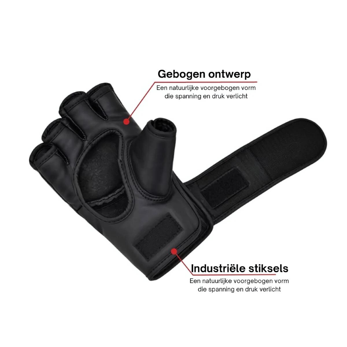 MMA Handschuhe - Grappling - Kampfsport - Boxing - Schwarz - Gre: M