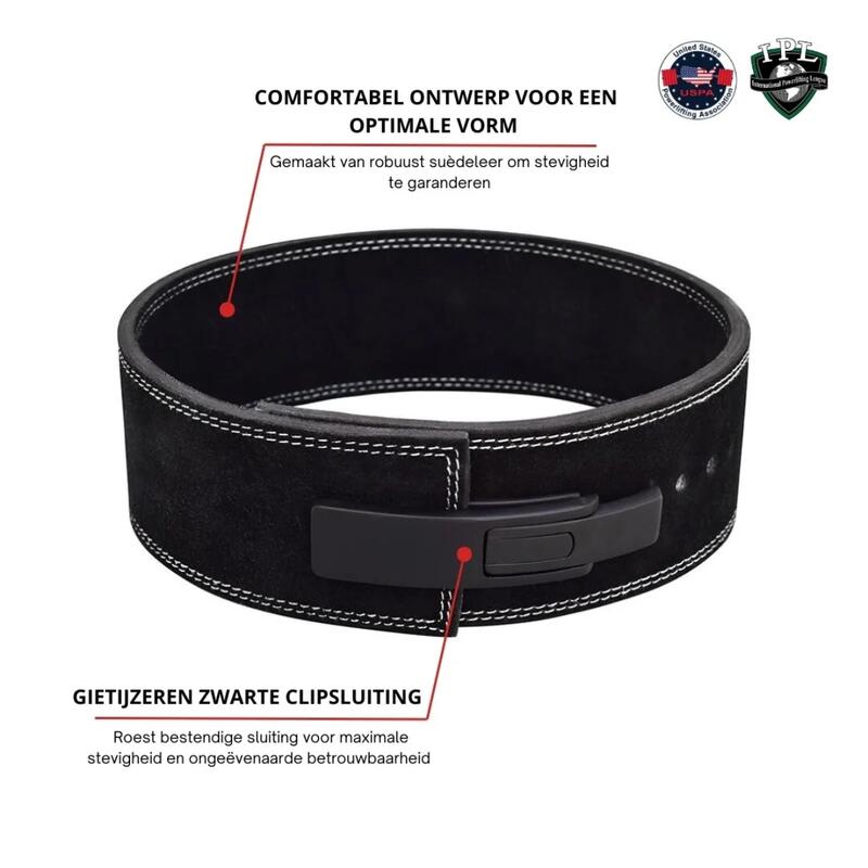 Ceinture Powerlift, 4", avec boucle à levier - Taille : M