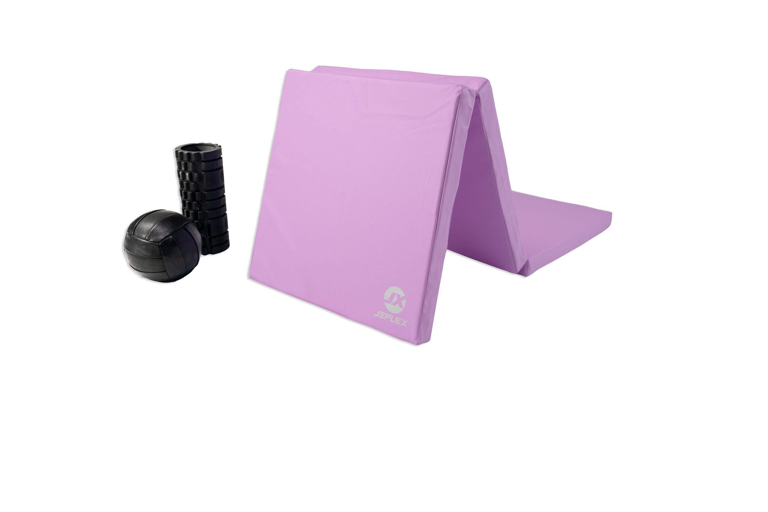 Turnmatte 180 x 60 x 6 cm lila Weichbodenmatte klappbar Jeflex 2/7