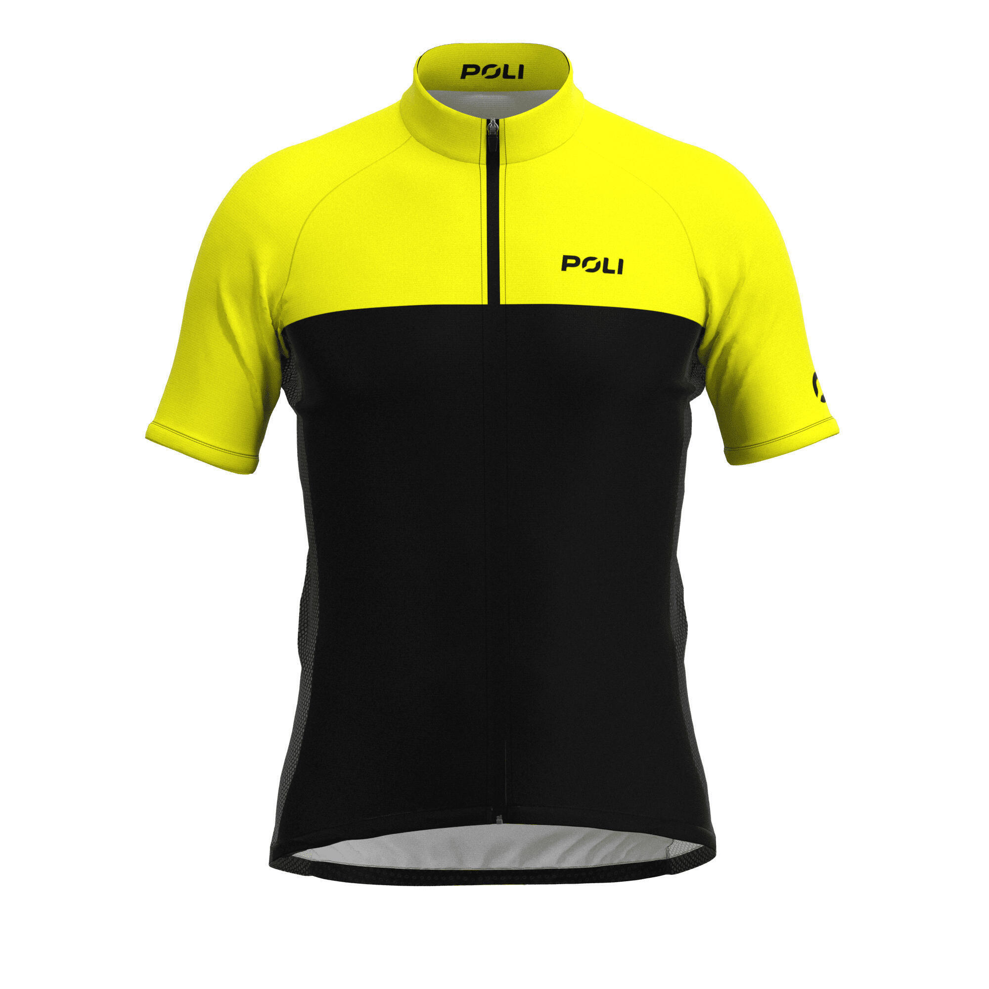 Poli - Maillot De Cyclisme Homme - Géminé - Maillot Manches Courtes - Jaune - 38 S - Decathlon