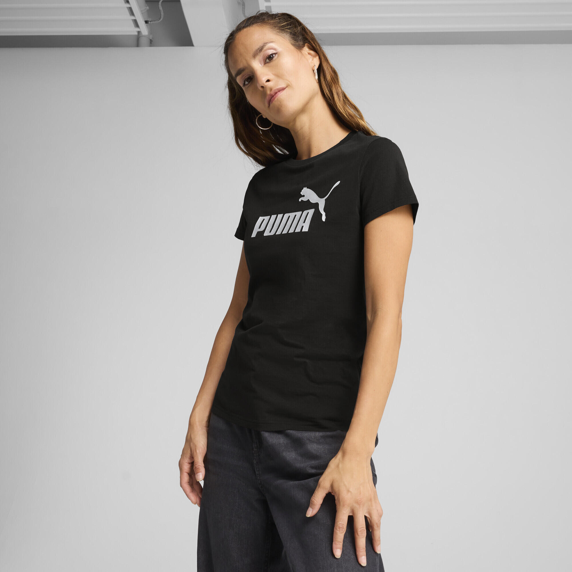 Camiseta Mulher Ess Metallic No. 1 Logo PUMA 2/7
