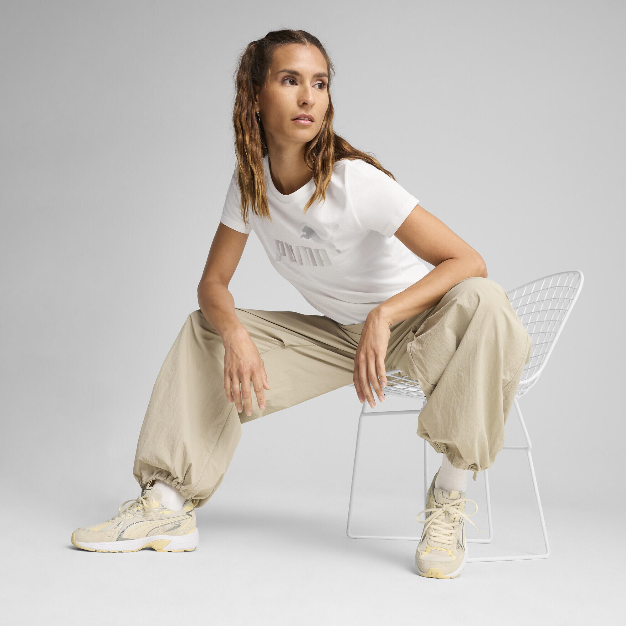 Essentials Metallic Logo Tee Women PUMA 4/7