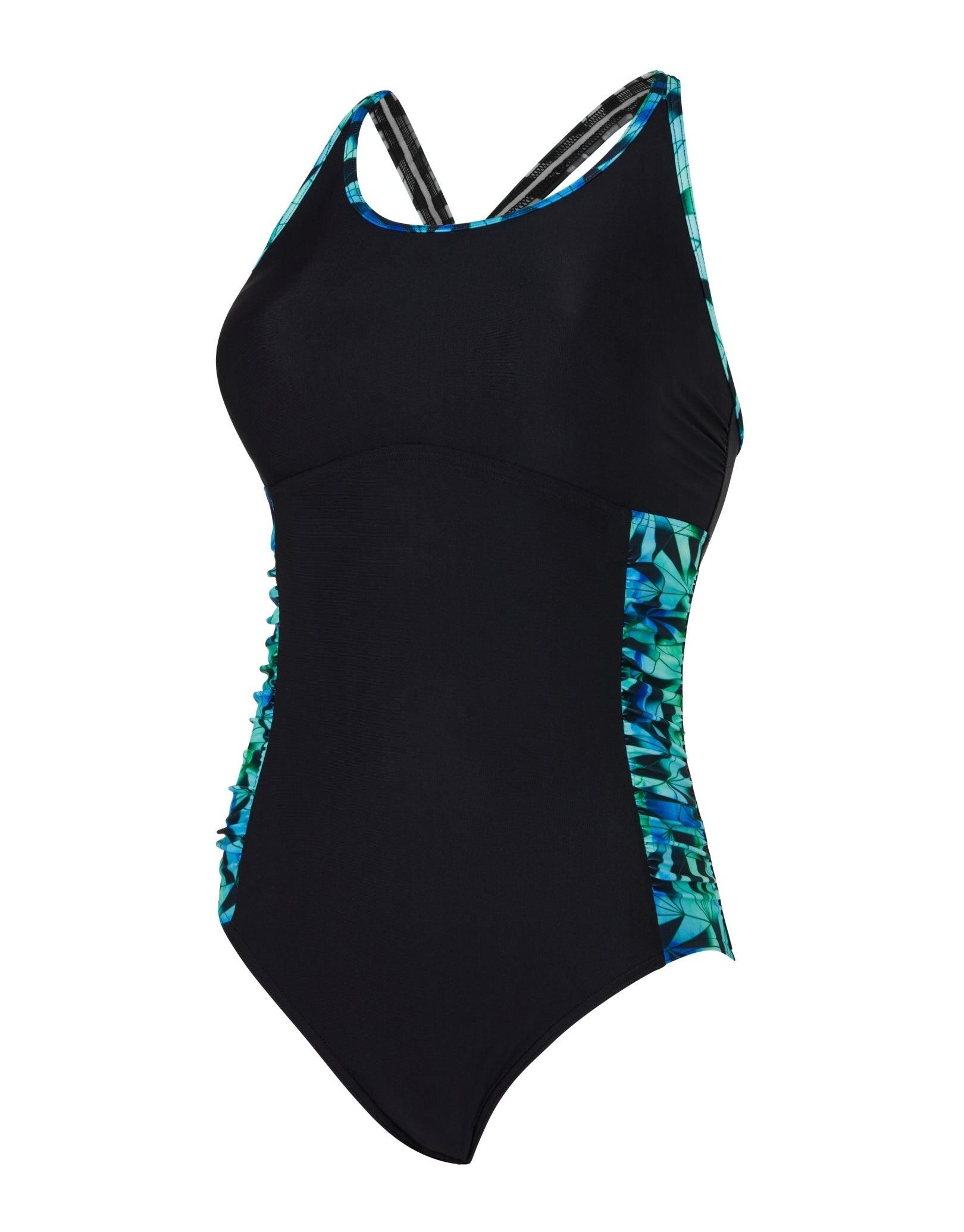 Zoggs Cyber Multiway Swimsuit - Black/Blue 3/5