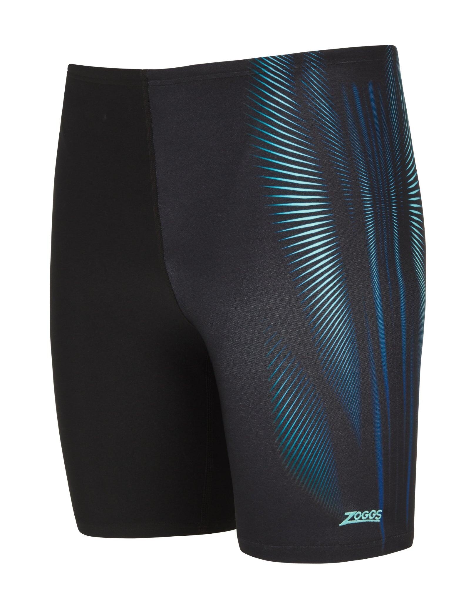 Zoggs Extender Mid Swim Jammer - Black/Blue 4/5