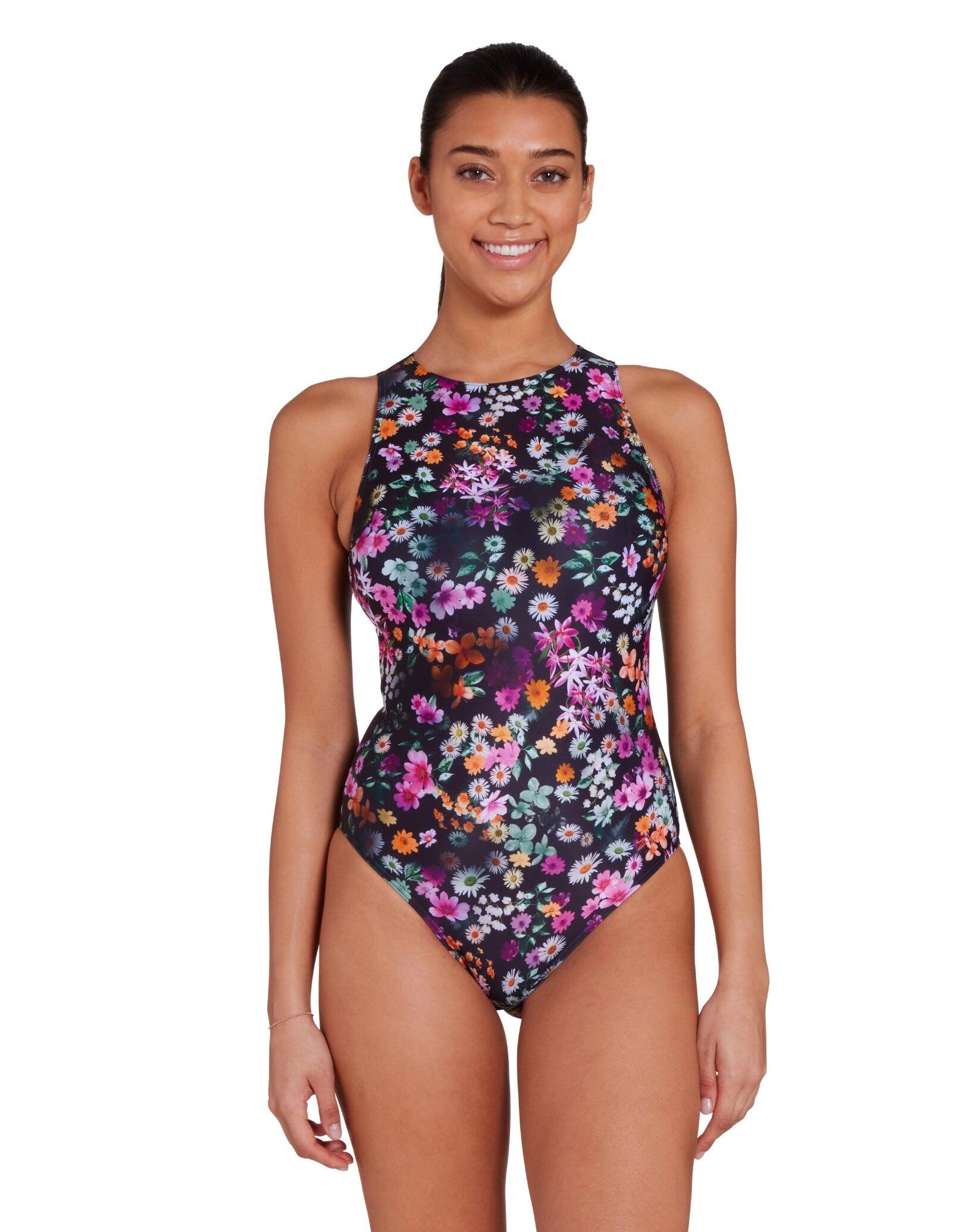 ZOGGS Zoggs Dream Hi Front Swimsuit - Black/Multi