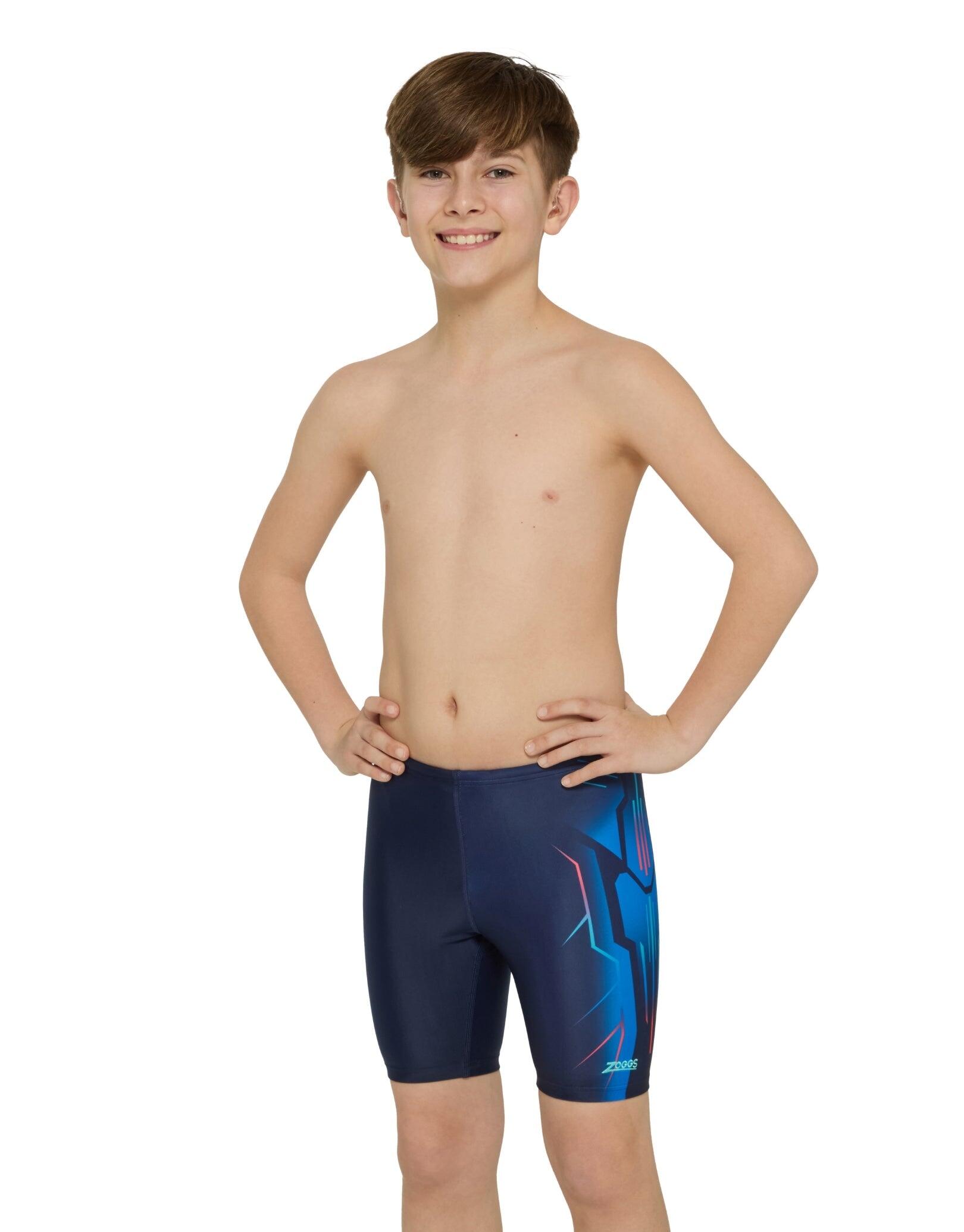 Zoggs Boys Combat Mid Swim Jammer - Blue 1/5