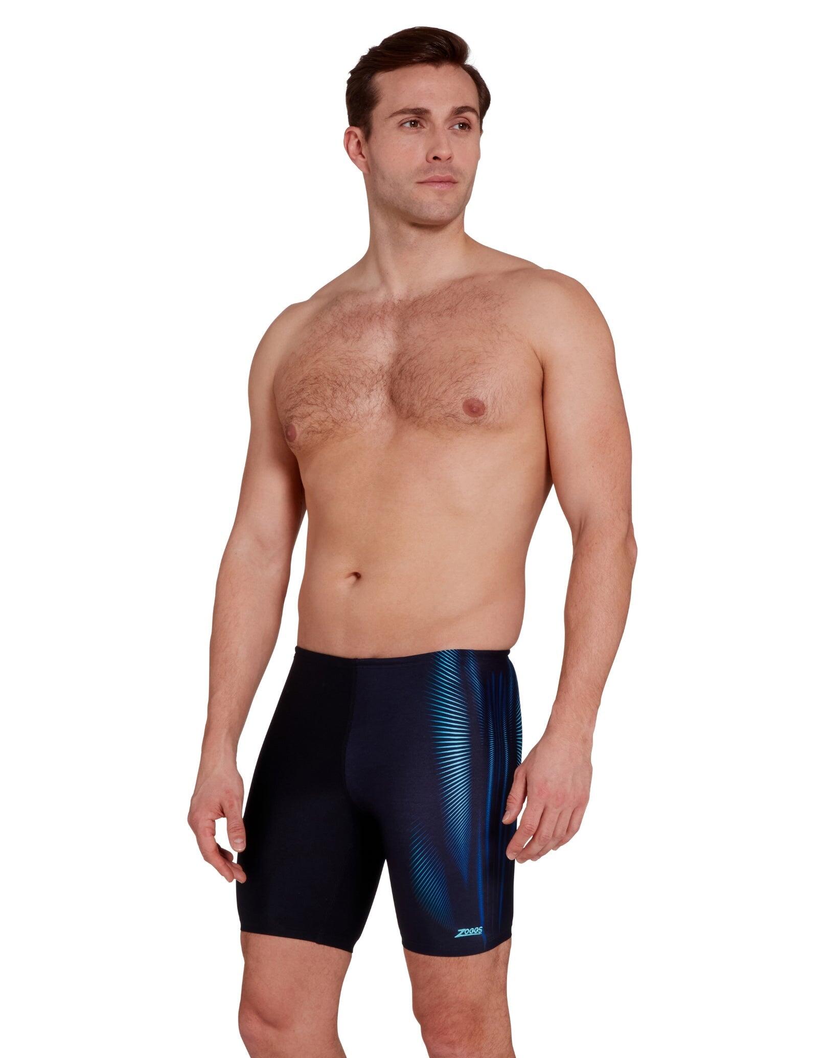 Zoggs Extender Mid Swim Jammer - Black/Blue 3/5