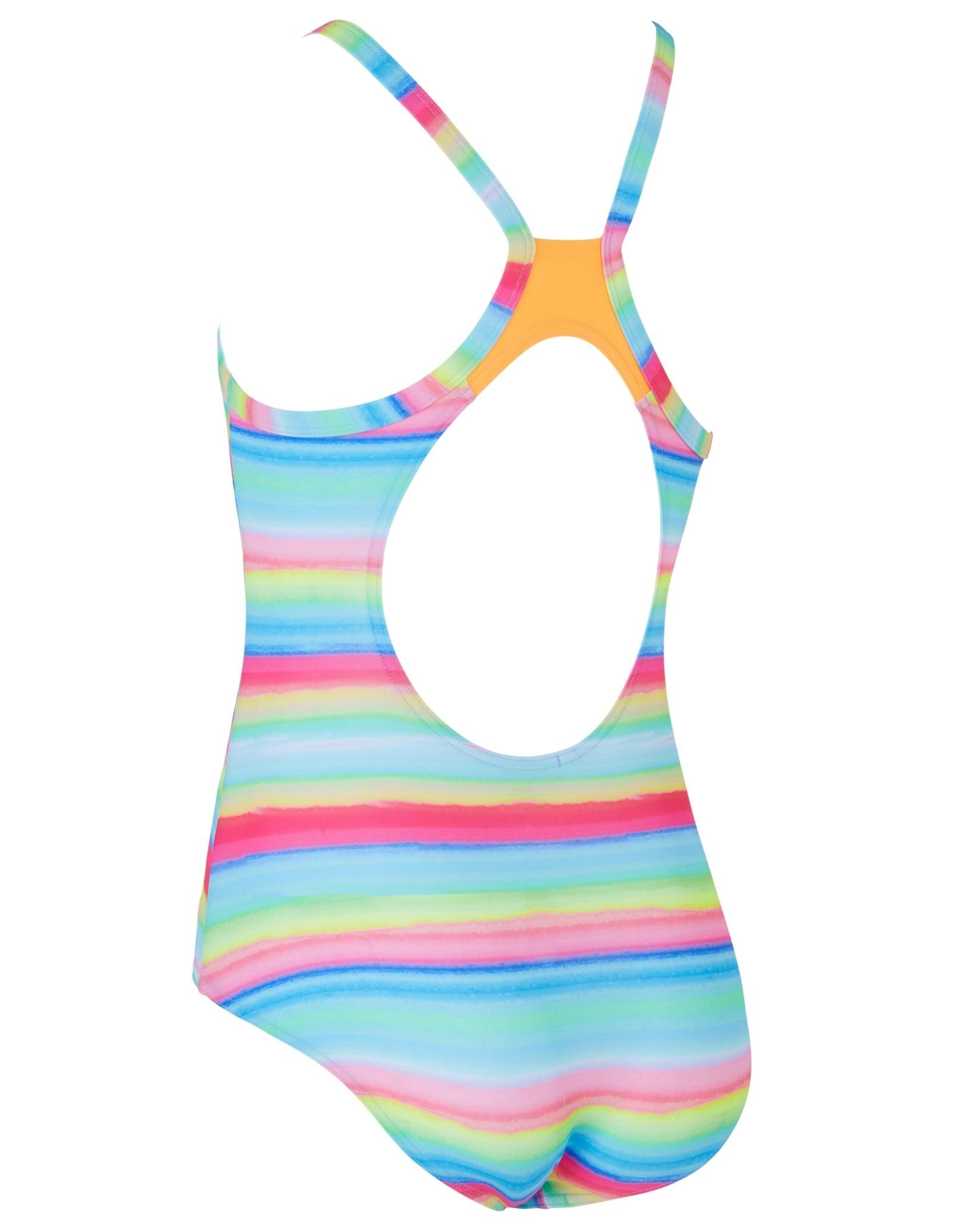 Zoggs Girls Seychelle Strikeback Swimsuit - Blue/Pink 4/5