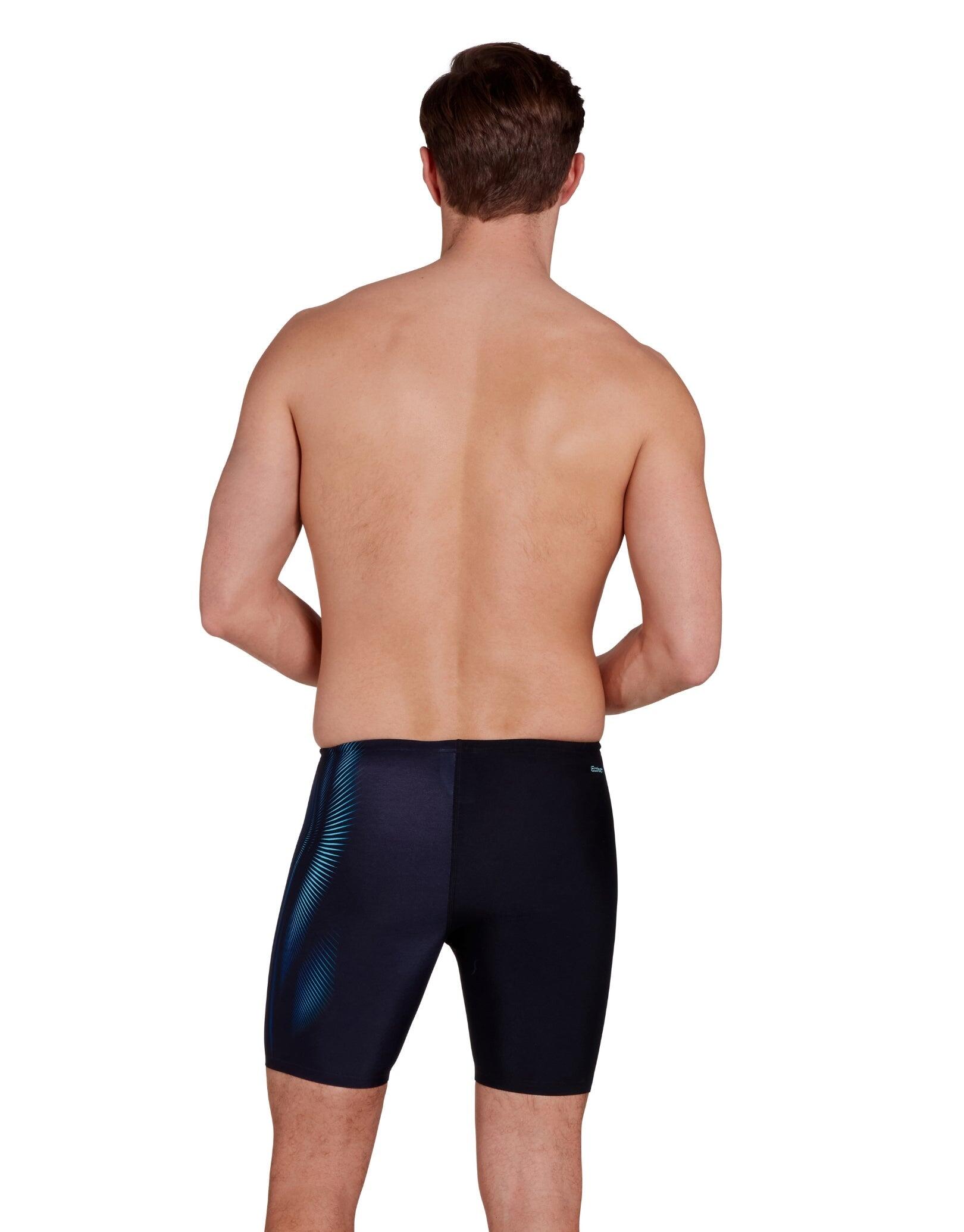 Zoggs Extender Mid Swim Jammer - Black/Blue 2/5