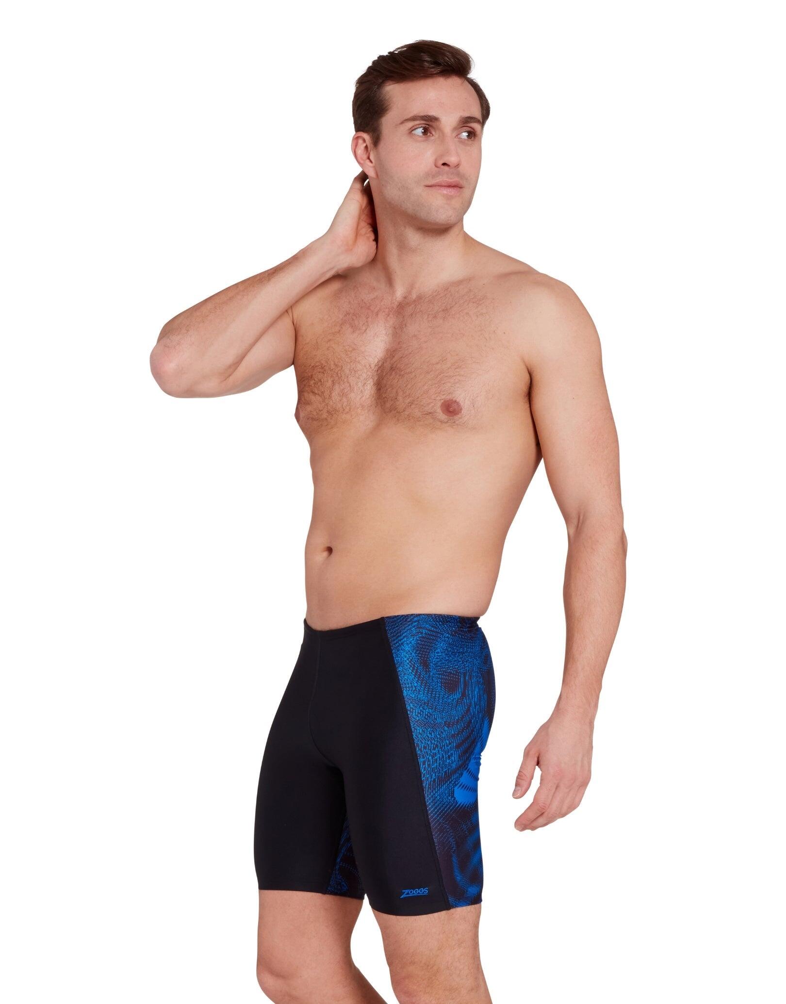 Zoggs Web Cruise Mid Swim Jammer - Black/Blue 3/5