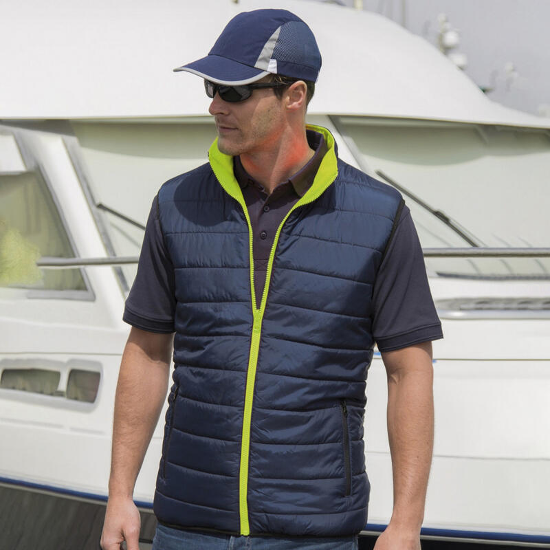 Safeguard Veste Réversible Sans Manches Homme (Orange Fluo / Bleu Marine)