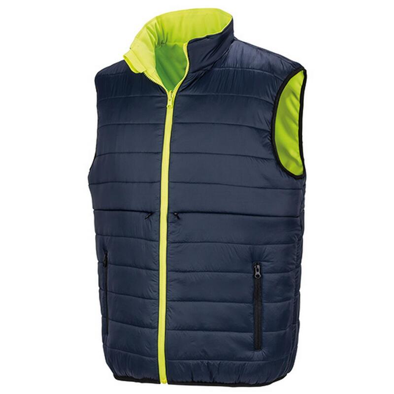 Safeguard Veste Réversible Sans Manches Homme (Jaune Fluo / Bleu Marine)