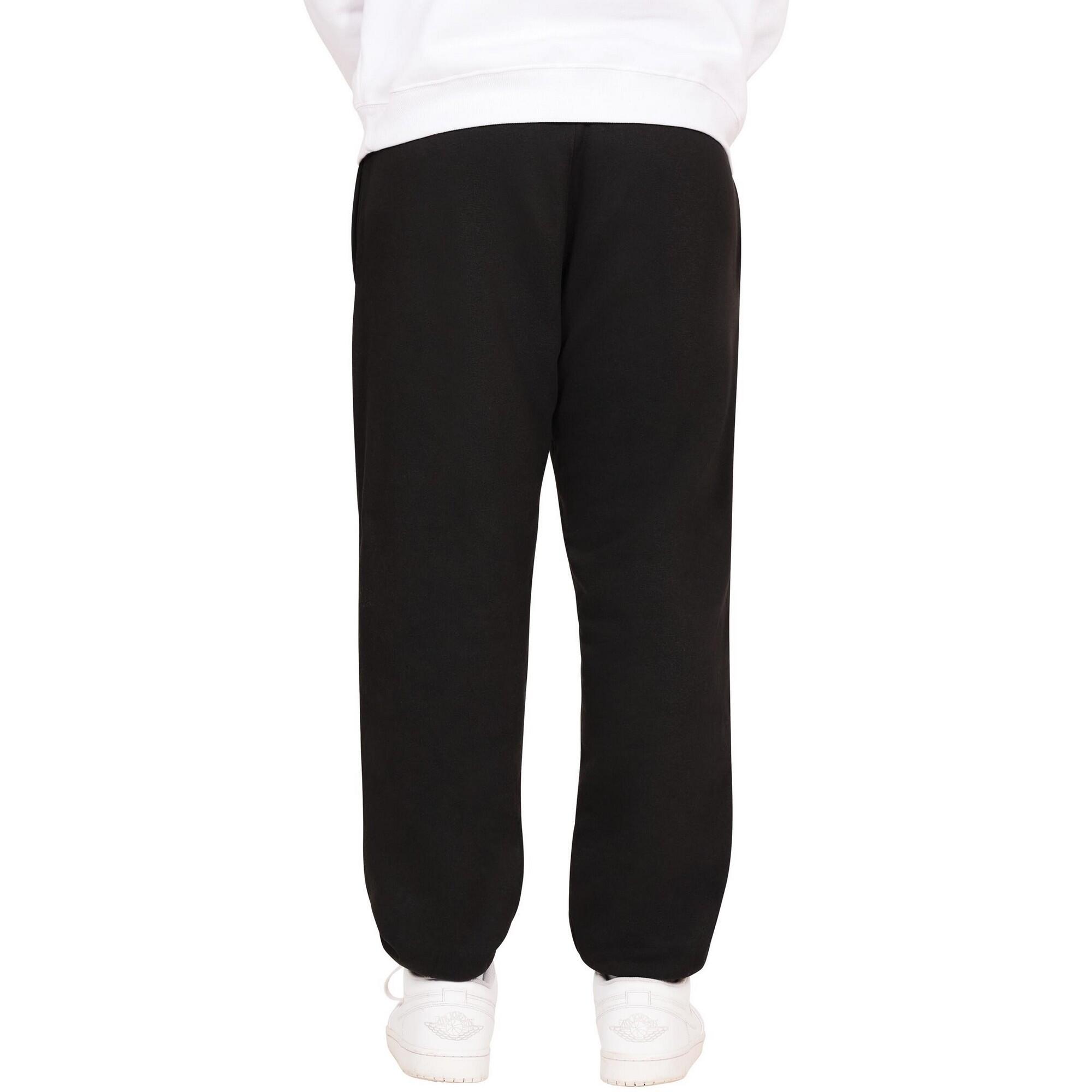 Mens Blended Core Ringspun Cotton Oversized Jogging Bottoms (Black) 2/3
