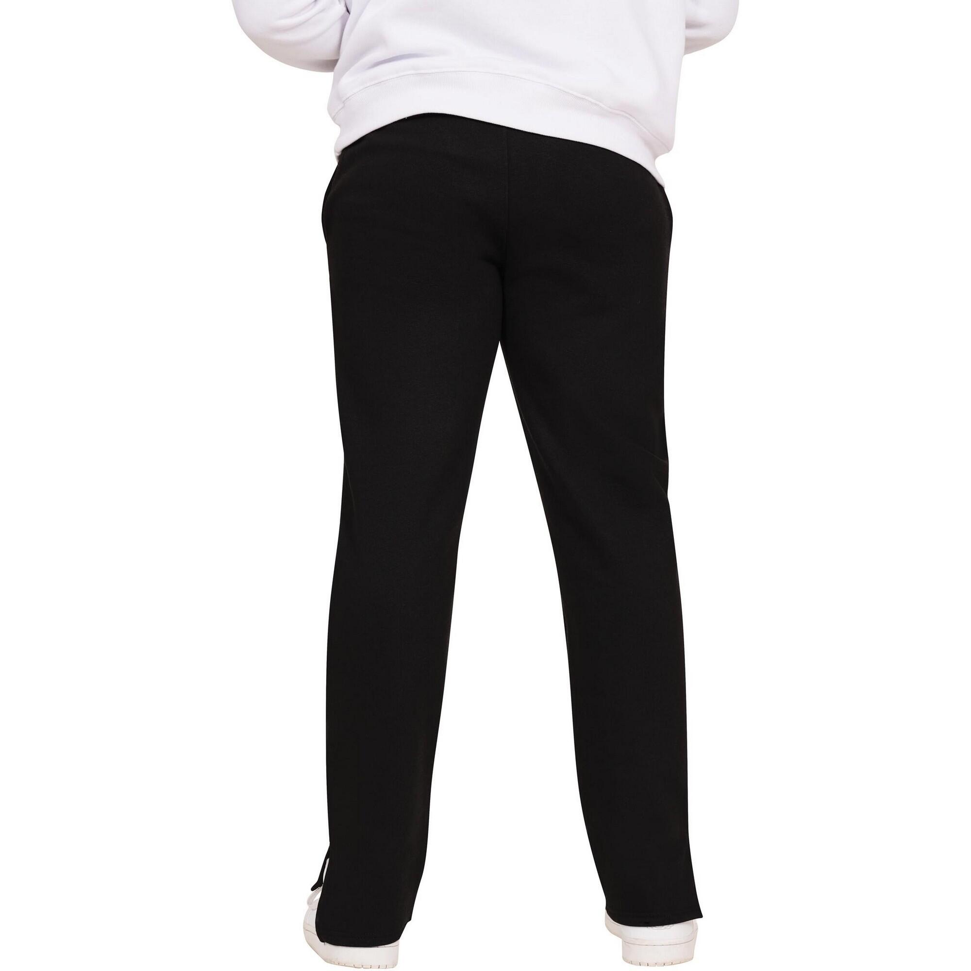 Mens Blended Core Split Hem Tall Jogging Bottoms (Black) 2/3