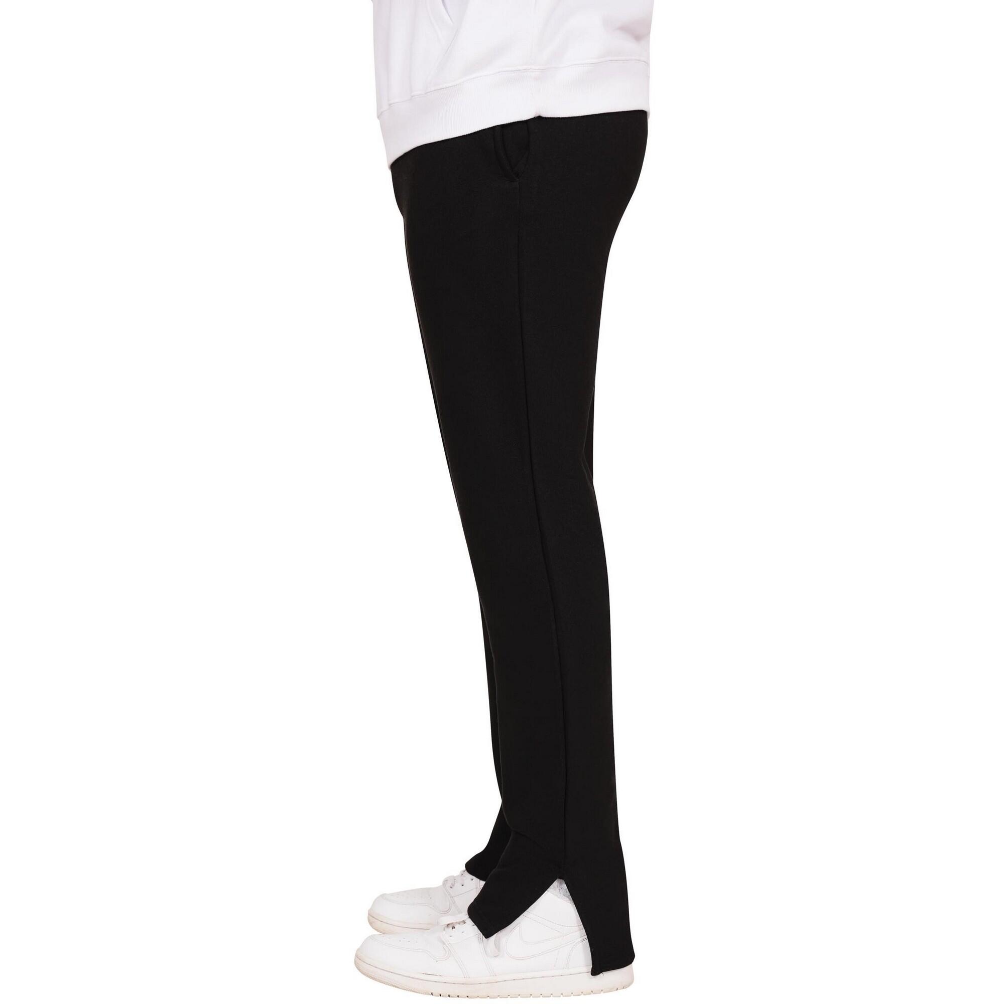 Mens Blended Core Split Hem Tall Jogging Bottoms (Black) 3/3