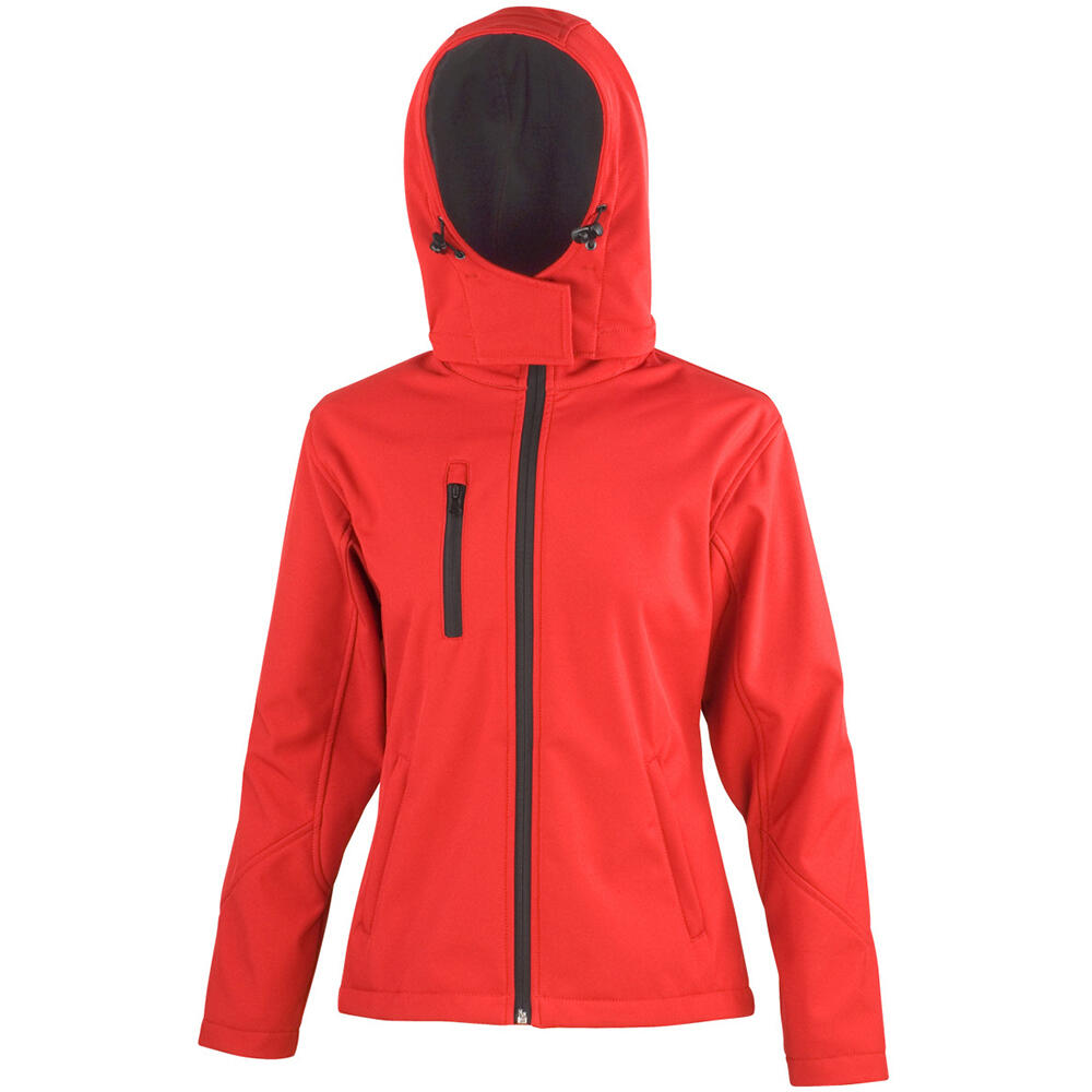 Core Lite SoftshellJacke mit Kapuze Damen Rot/Schwarz 2/4