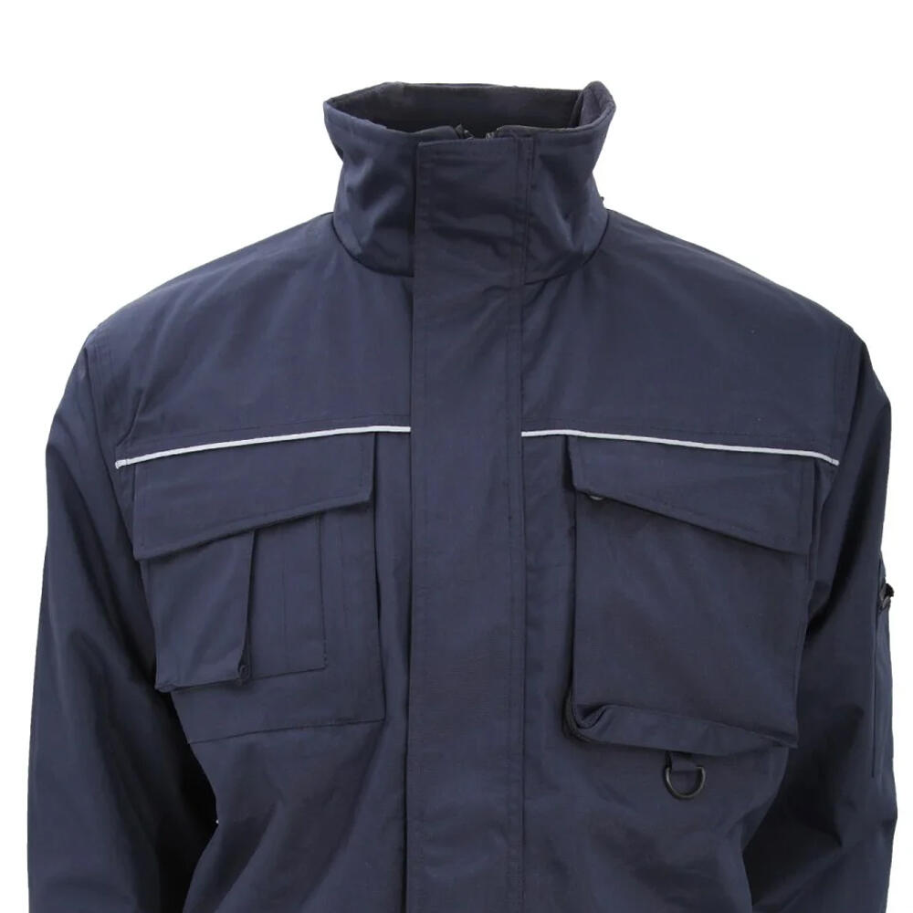 Mens Sabre Long Work Coat (Navy Blue) 2/3