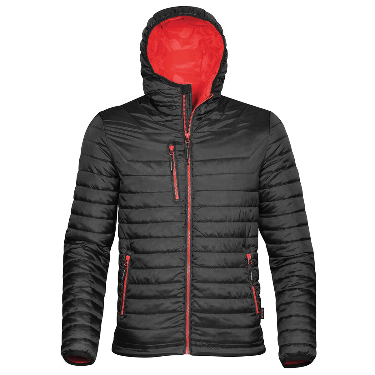 black / red