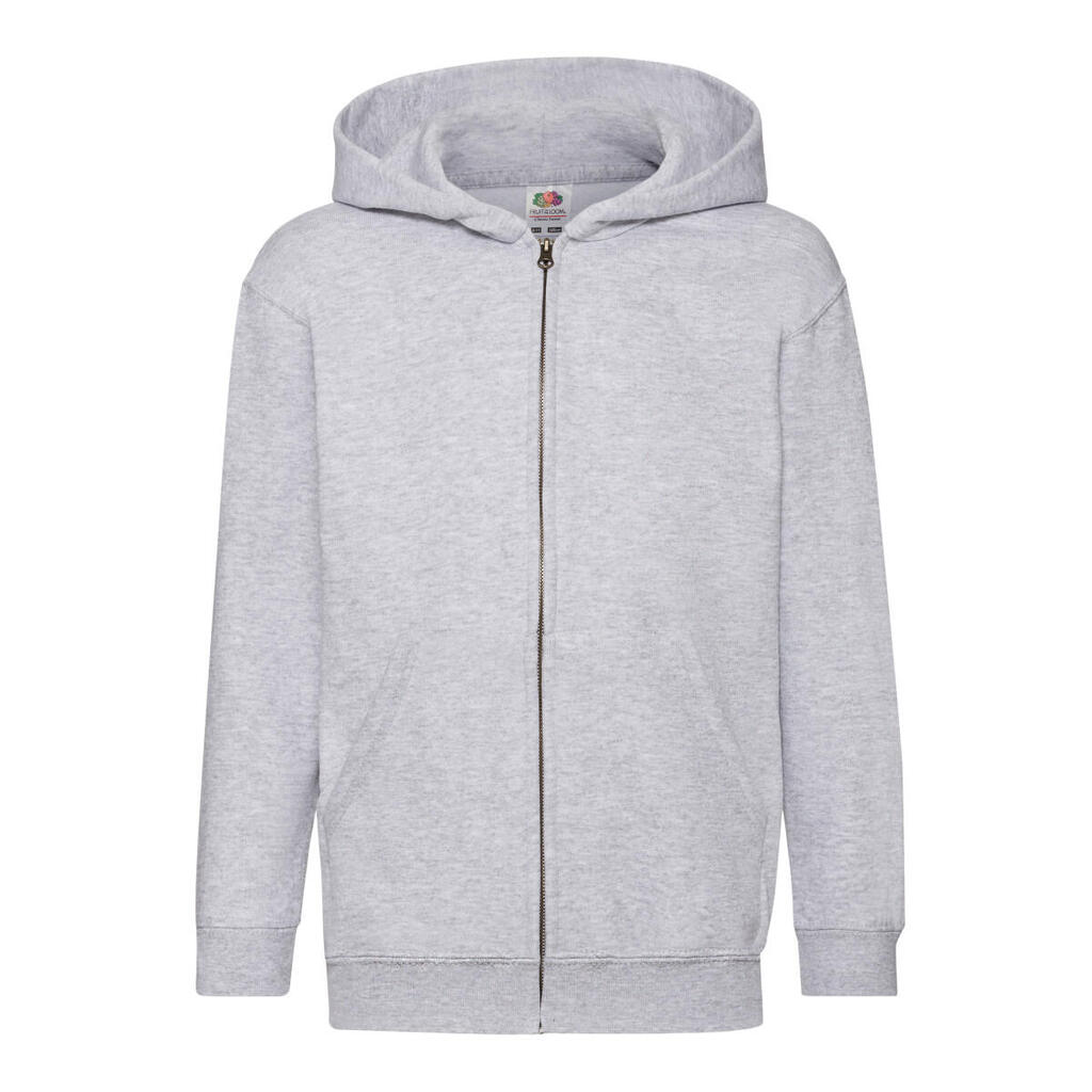 Childrens/Kids Classic Heather Hooded Jacket (Heather Grey)