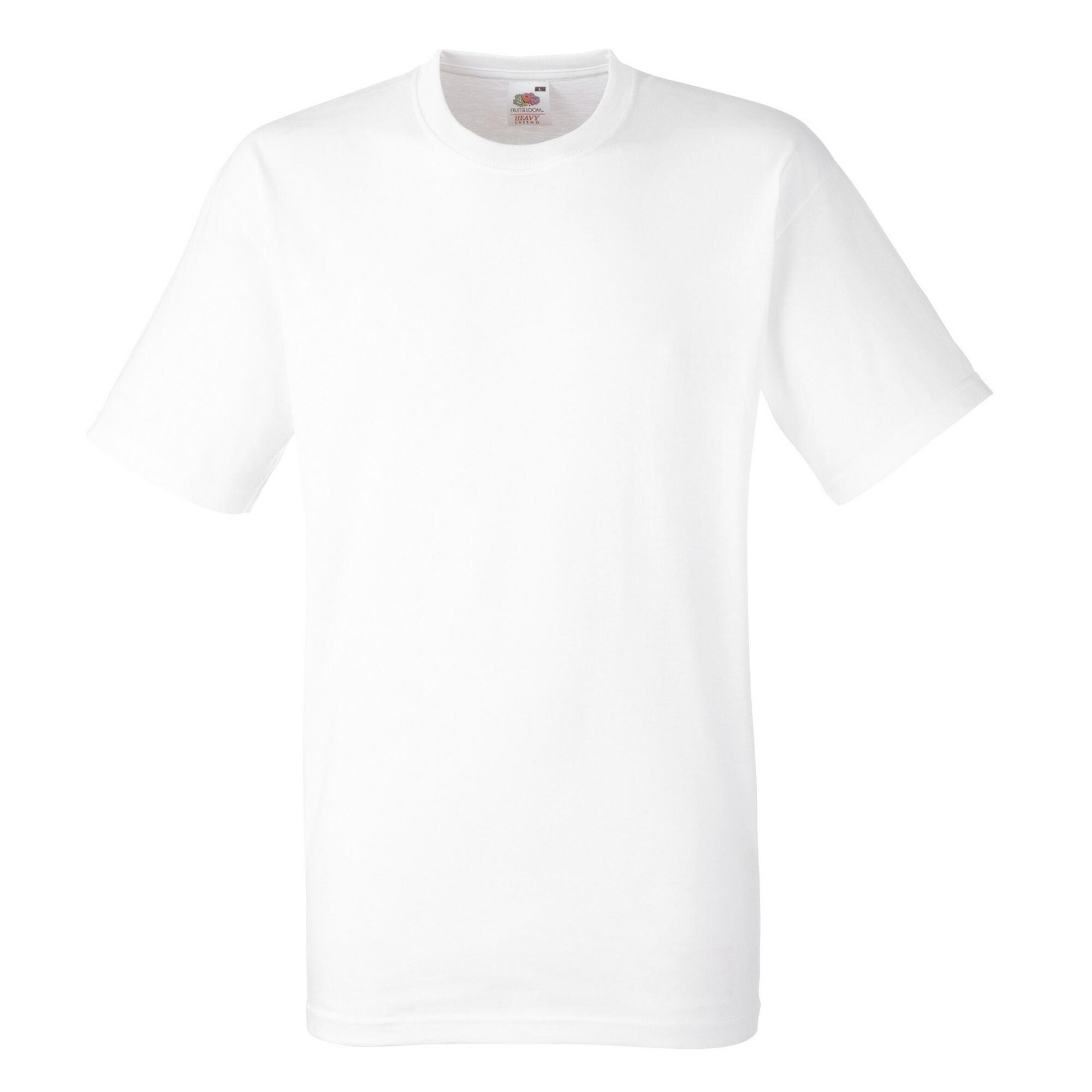 Heavy Weight TShirt für Männer Herren Weiß 2/4