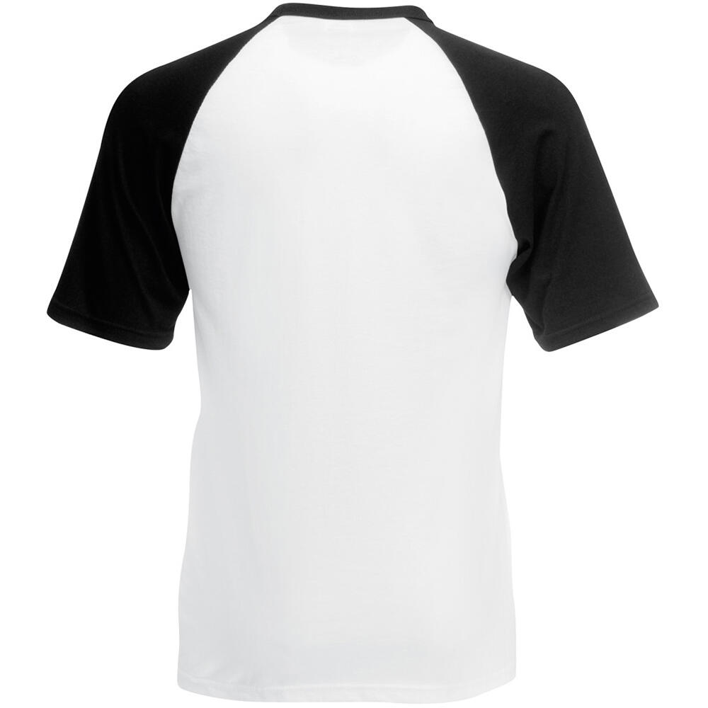 Baseball TShirt, kurzärmlig Herren Weiß/Schwarz 3/3