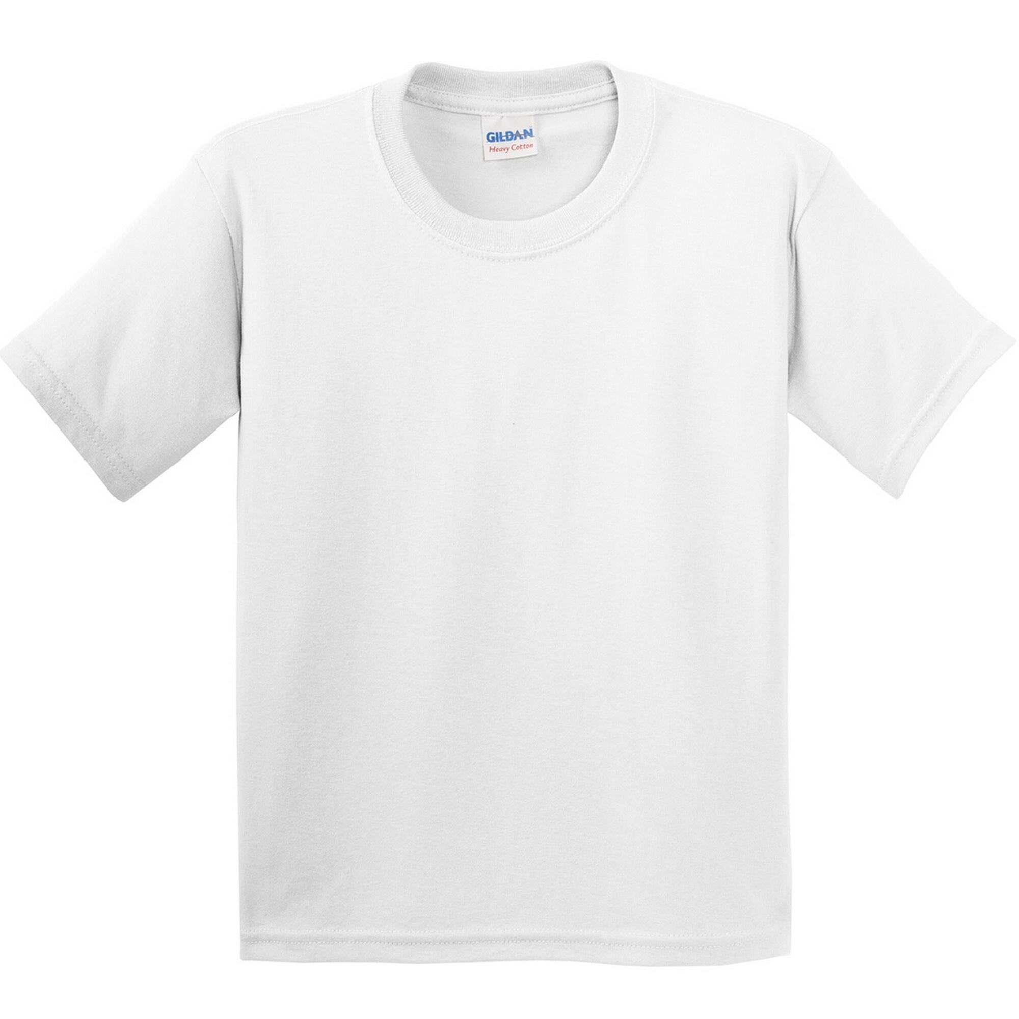 GILDAN Youth Unisex Heavy Cotton TShirt (White)