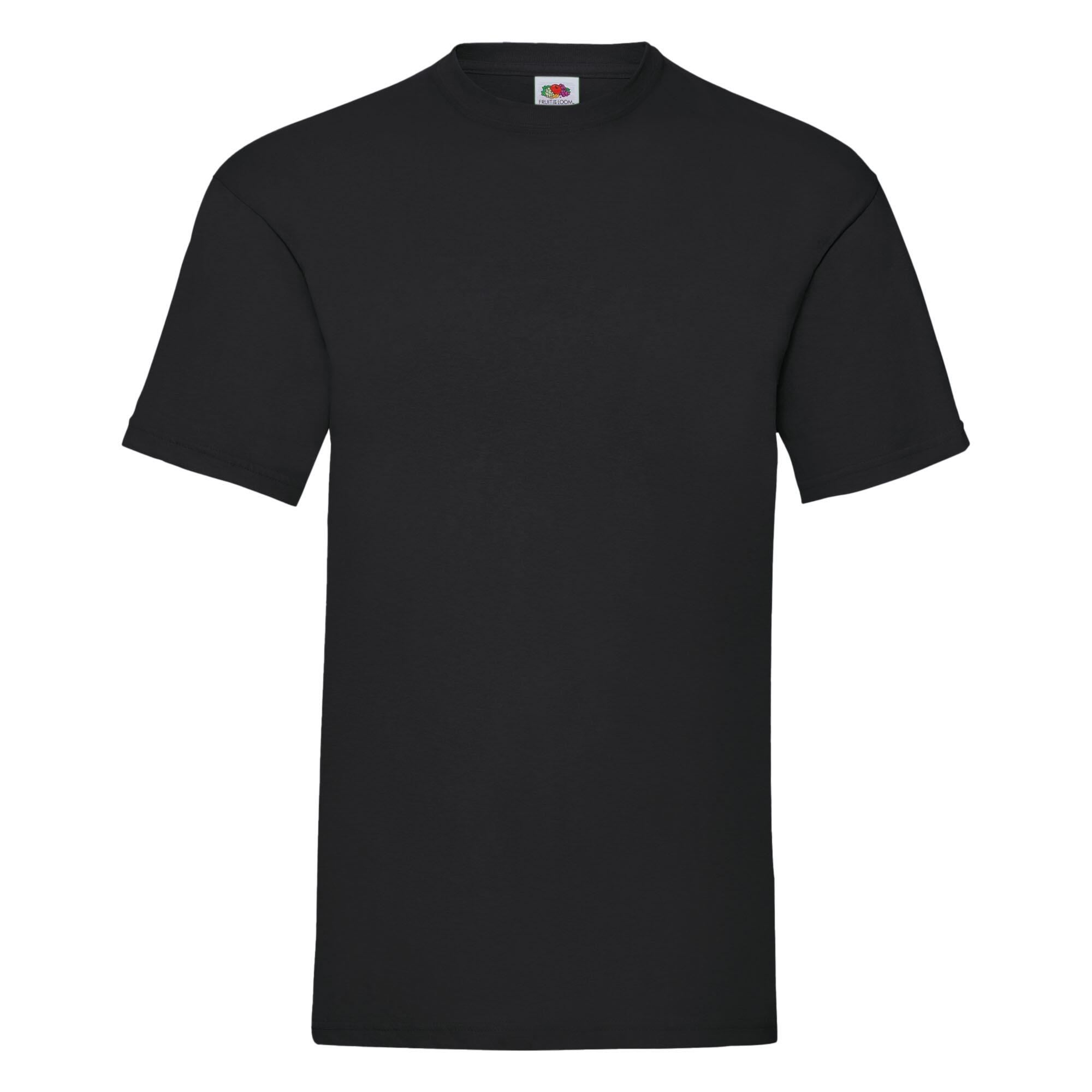 FRUIT OF THE LOOM Mens Valueweight Short Sleeve TShirt (Black)