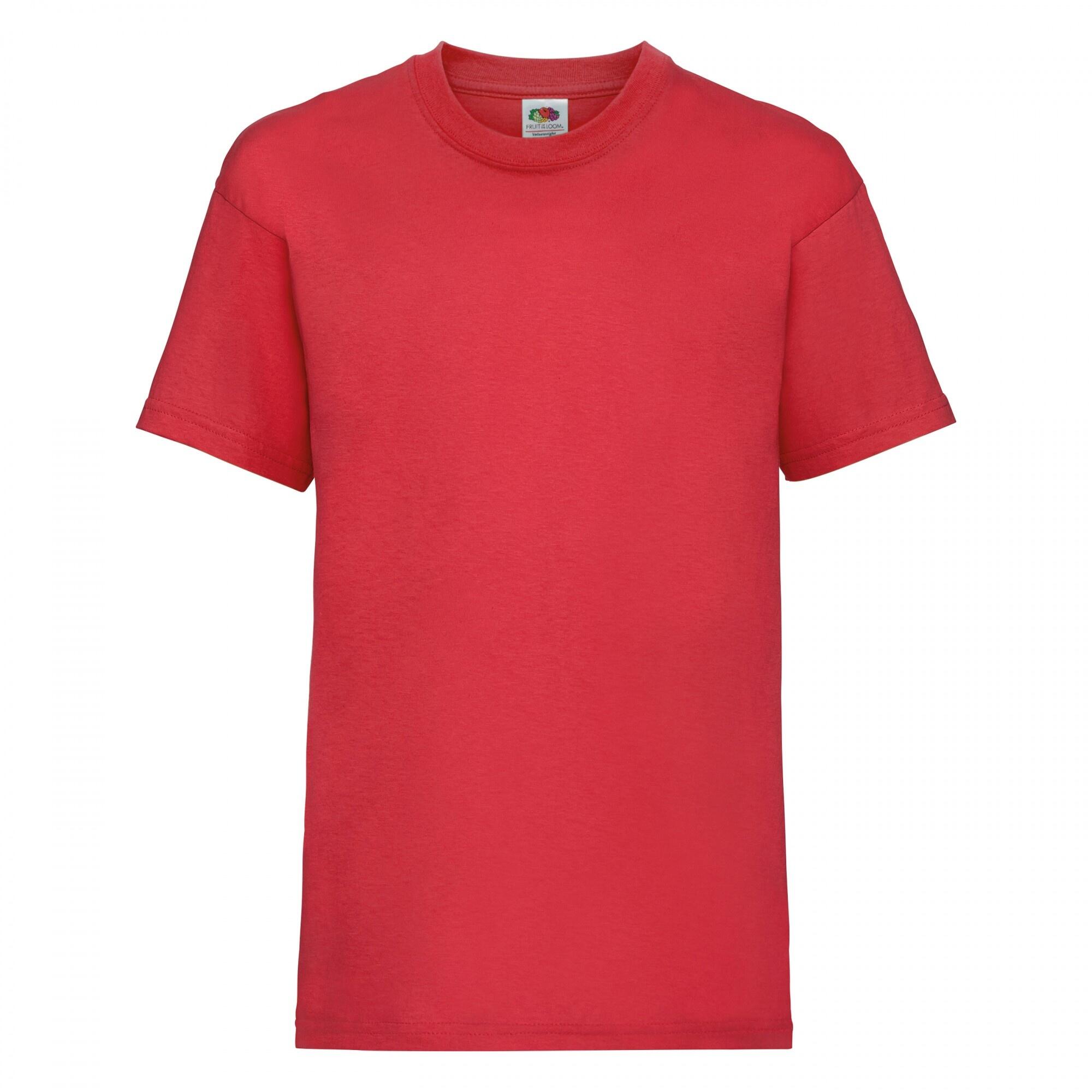 FRUIT OF THE LOOM Childrens/Kids Valueweight TShirt (Red)