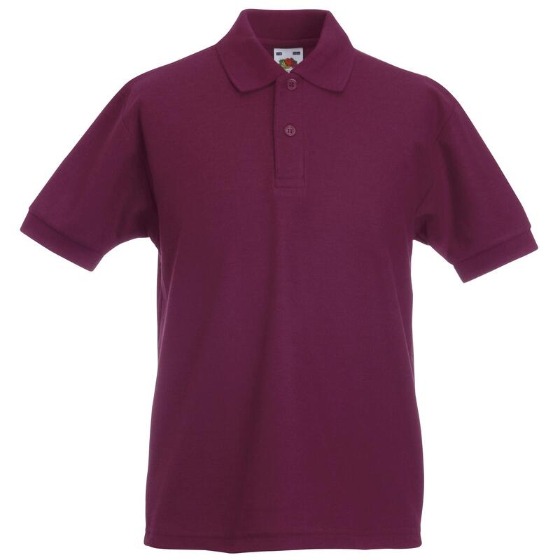 Polo Shirt, Kurzarm (2 StückPackung) Kinder Burgunder