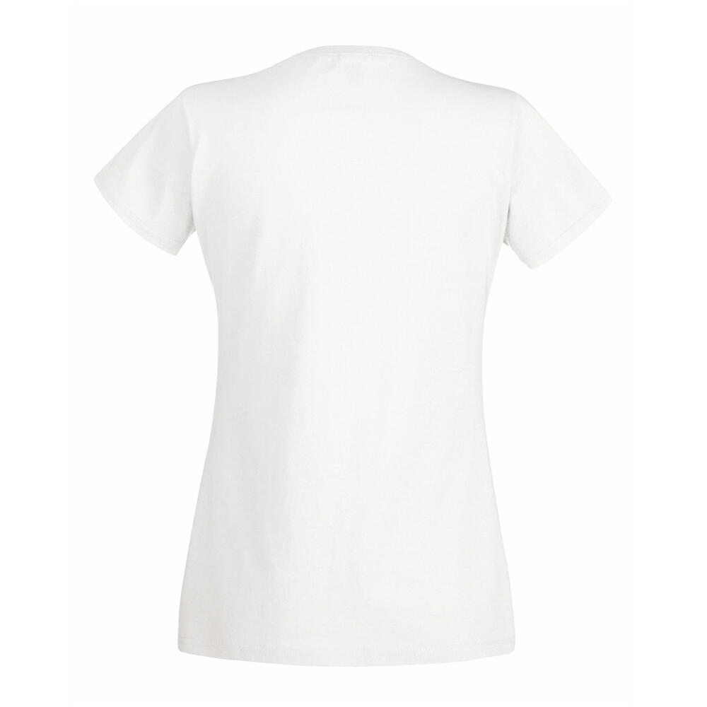 "Valueweight" TShirt VAusschnitt für Damen Weiß 3/3