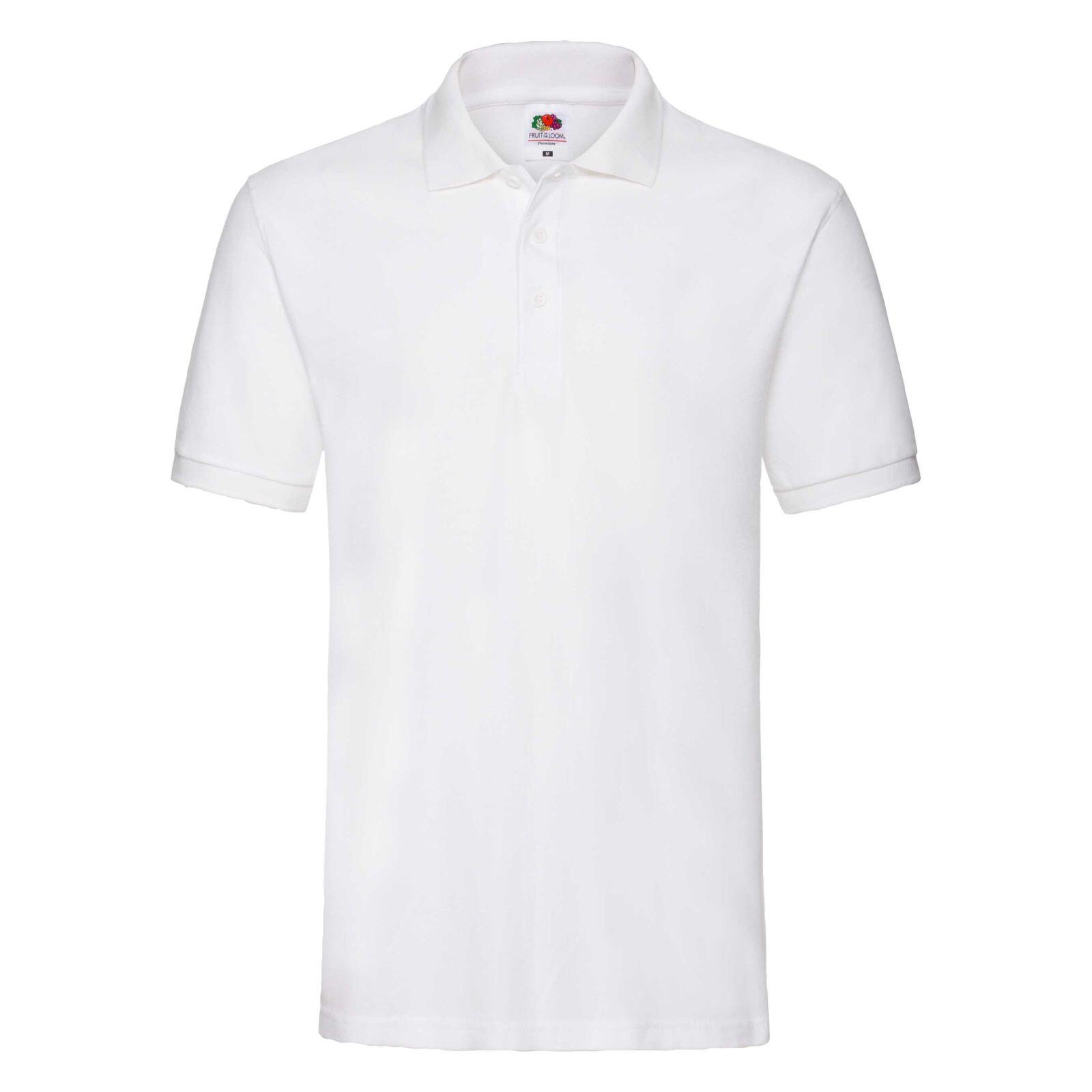 FRUIT OF THE LOOM Womens/Ladies Premium Fitted ShortSleeved Polo Shirt (White)