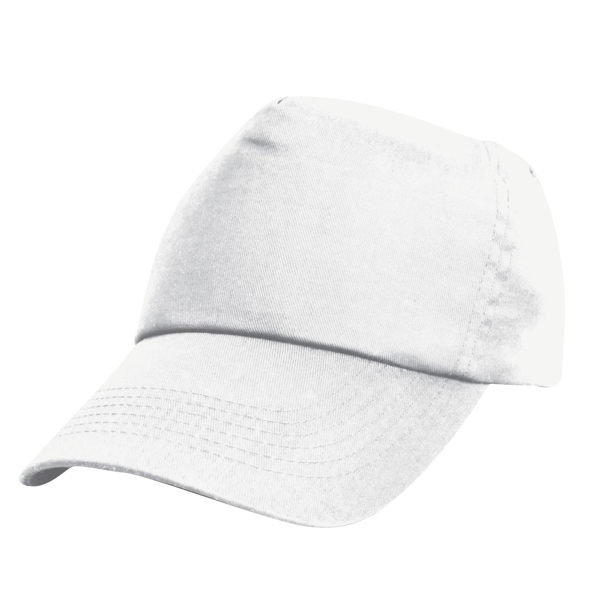 Unisex Childrens/Kids Plain Basebll Cap (White) 2/3