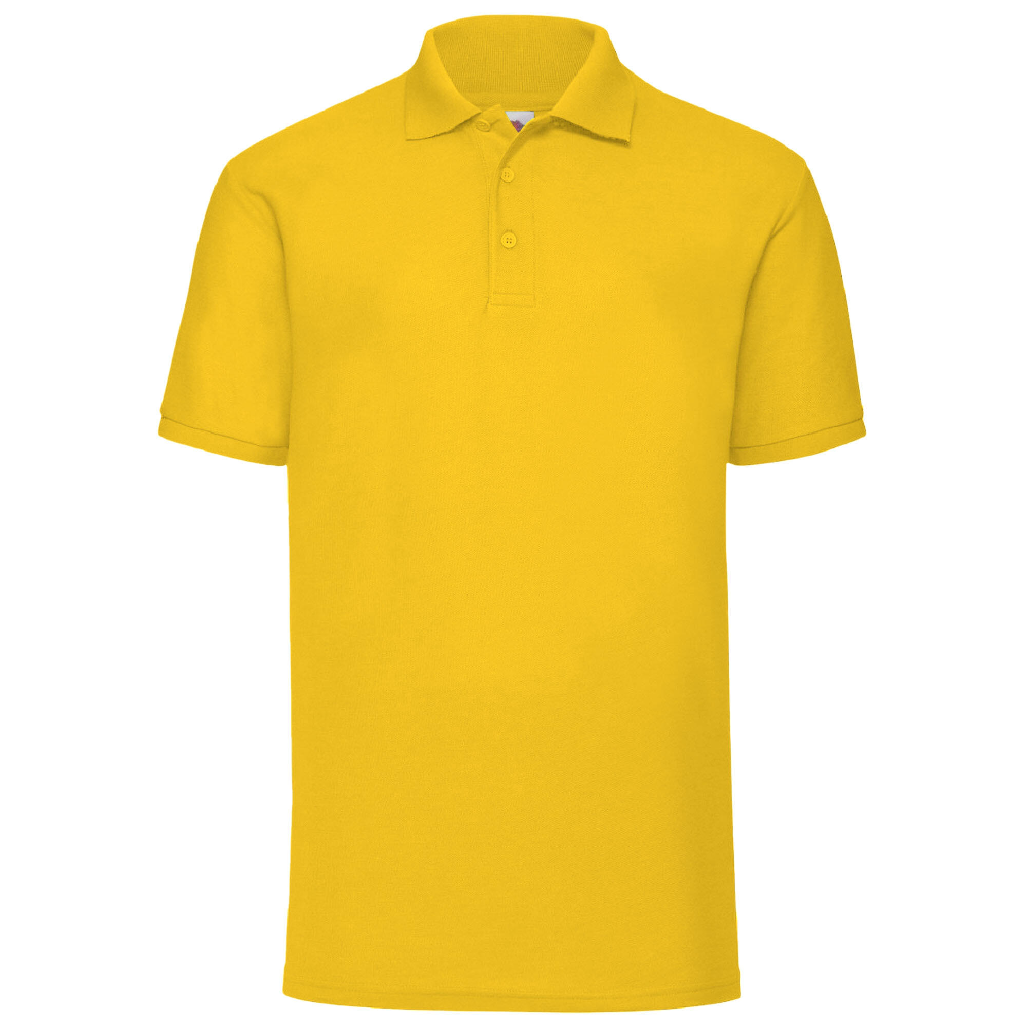 FRUIT OF THE LOOM Mens 65/35 Pique Short Sleeve Polo Shirt (Sunflower)