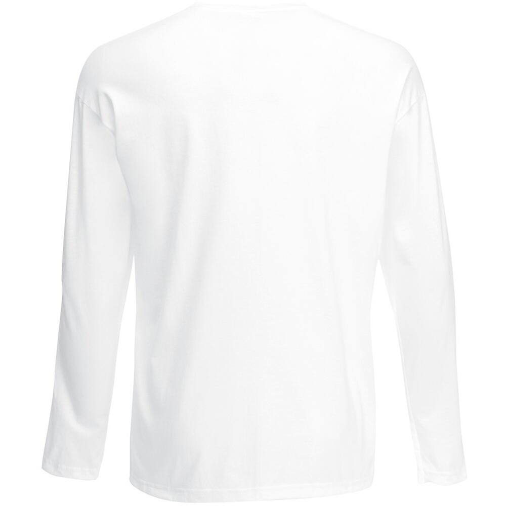 Langarm TShirt mit Rundhalsausschnitt Herren Weiß 3/3