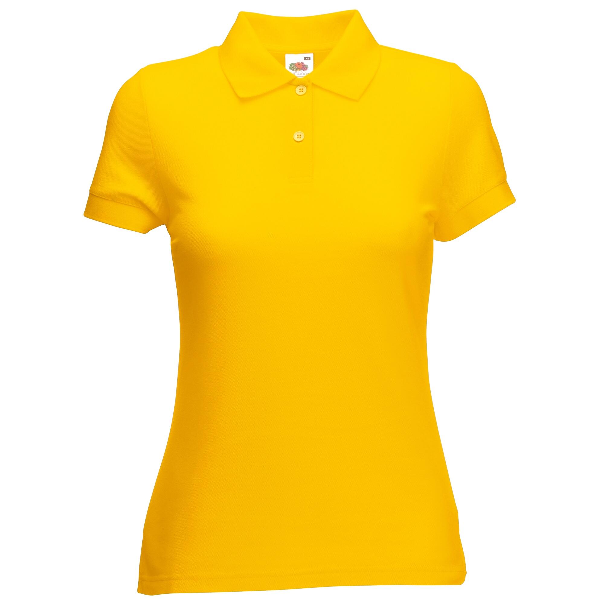 FRUIT OF THE LOOM Womens/Ladies Lady Fit ShortSleeved Polo Shirt (Sunflower)